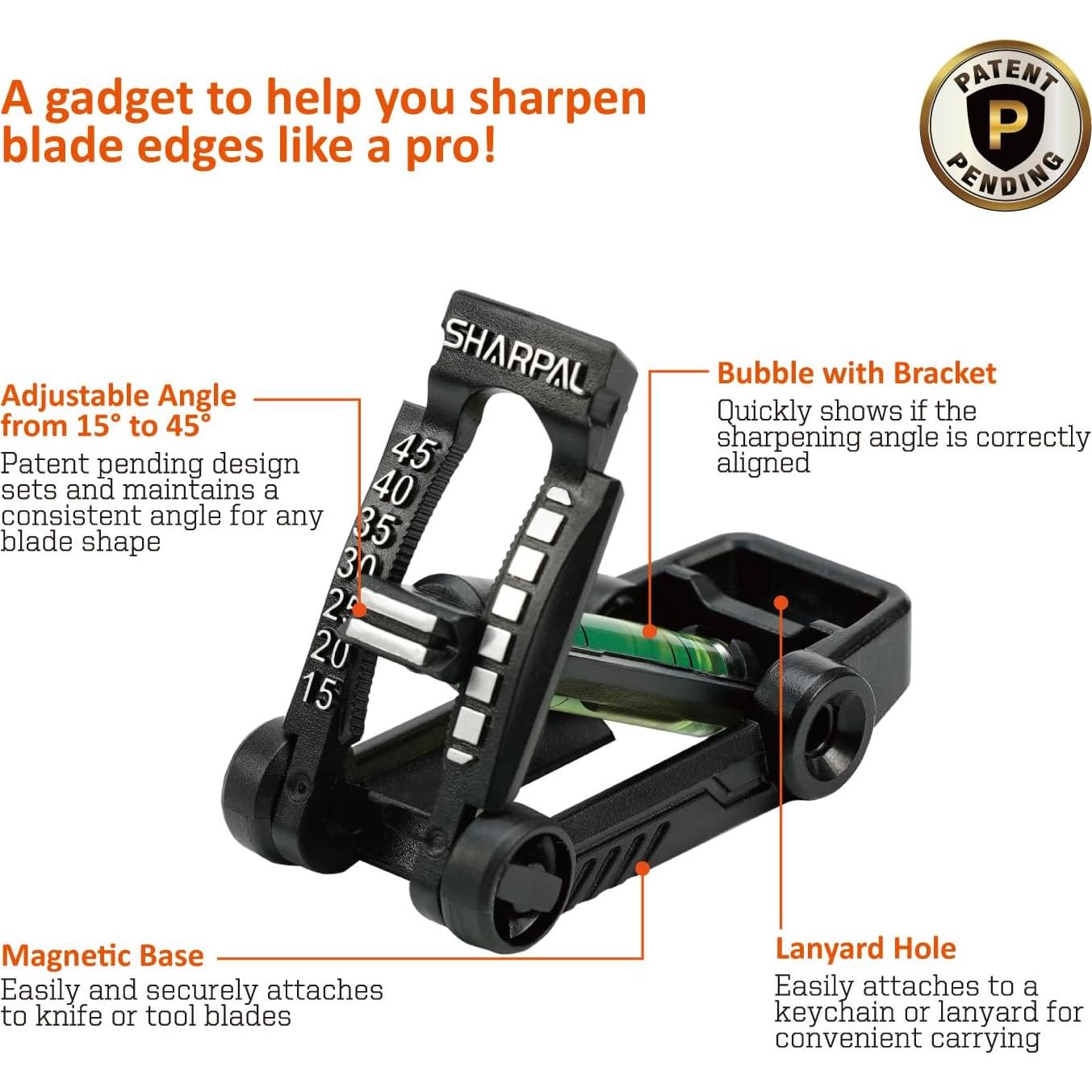 Afilador de Cuchillos SHARPAL 194H con Guía de Ángulo 15°-45°