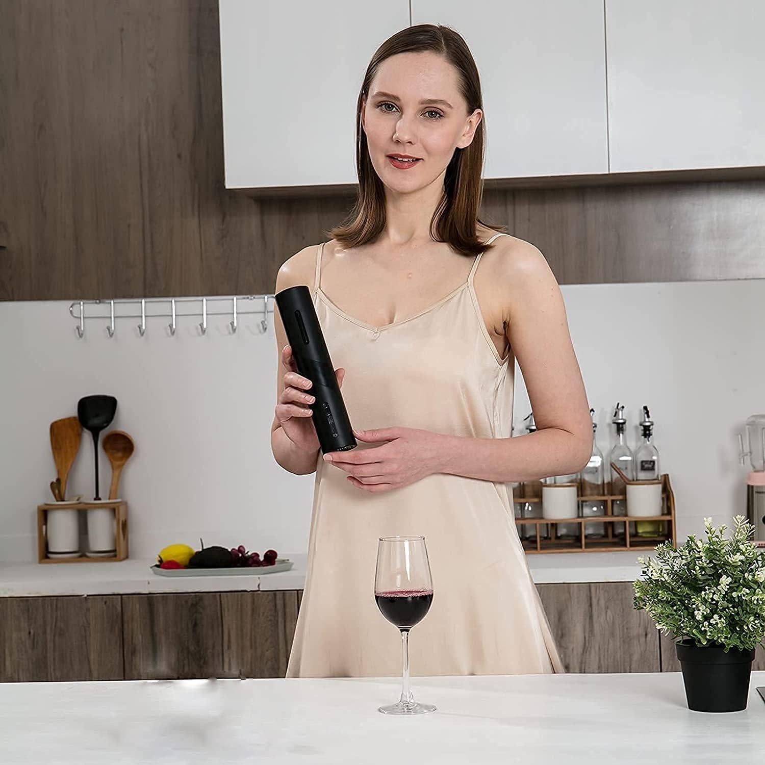 Abridor de Vino Eléctrico TEBIKIN con Accesorios y Aerador