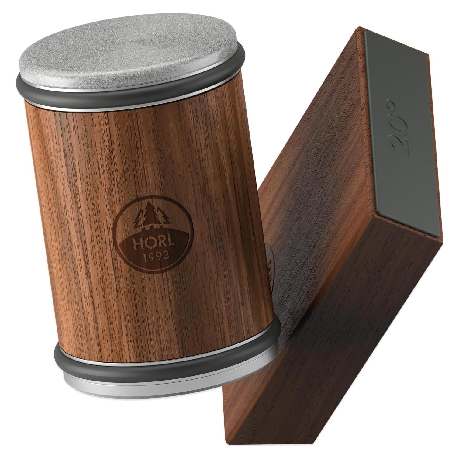 Afilador de cuchillos HORL 2 de nogal - Afilado preciso