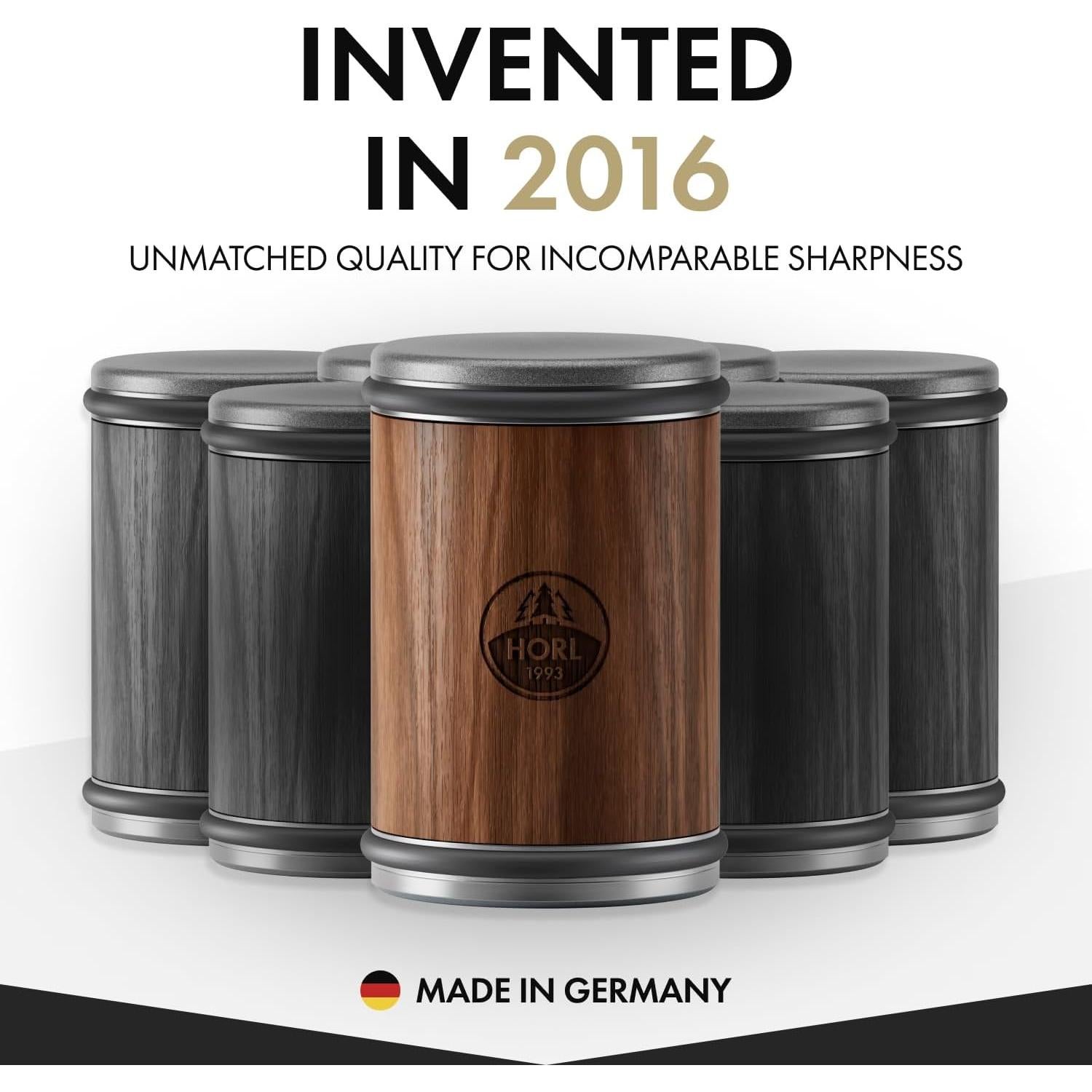 Afilador de cuchillos HORL 2 de nogal - Afilado preciso