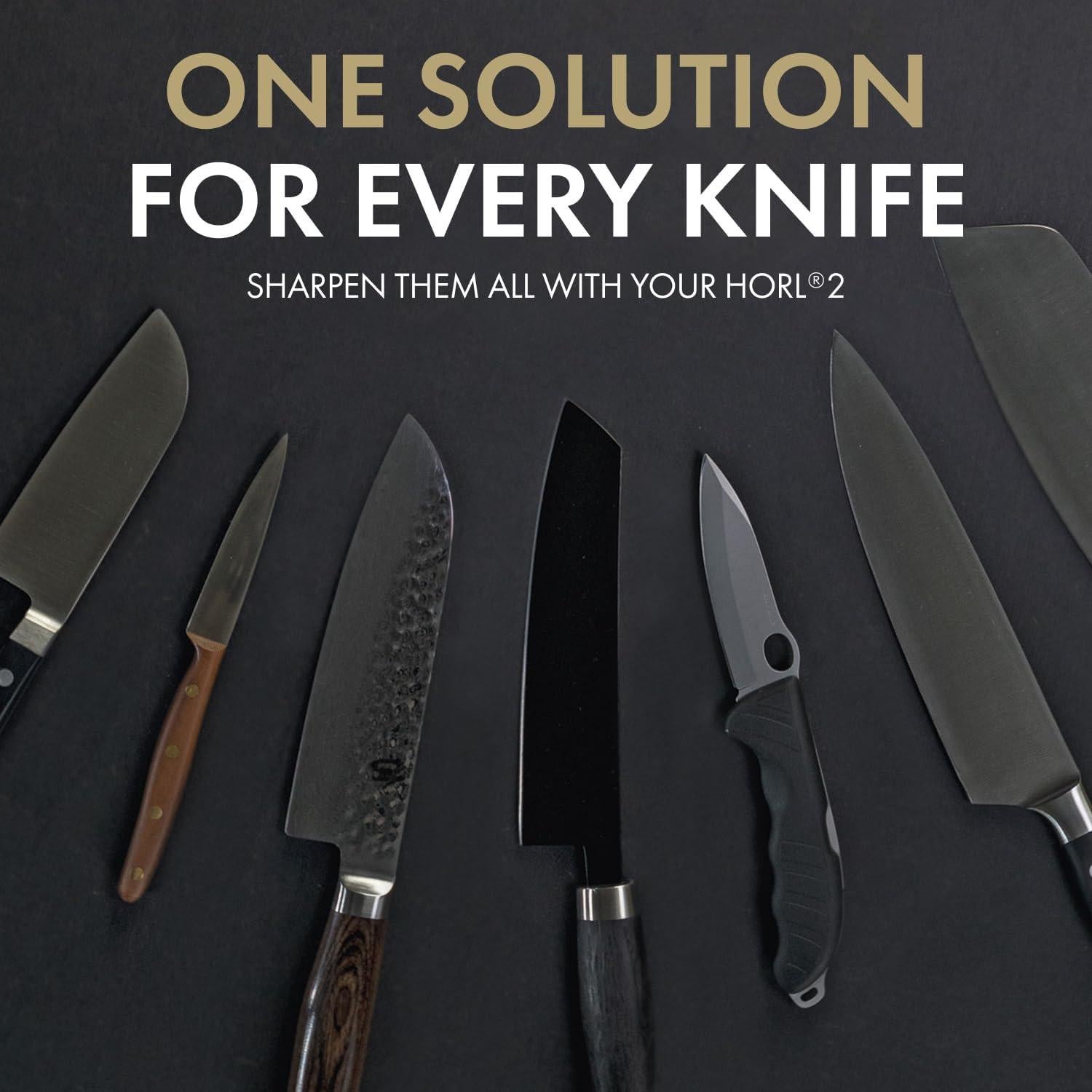 Afilador de cuchillos HORL 2 de nogal - Afilado preciso