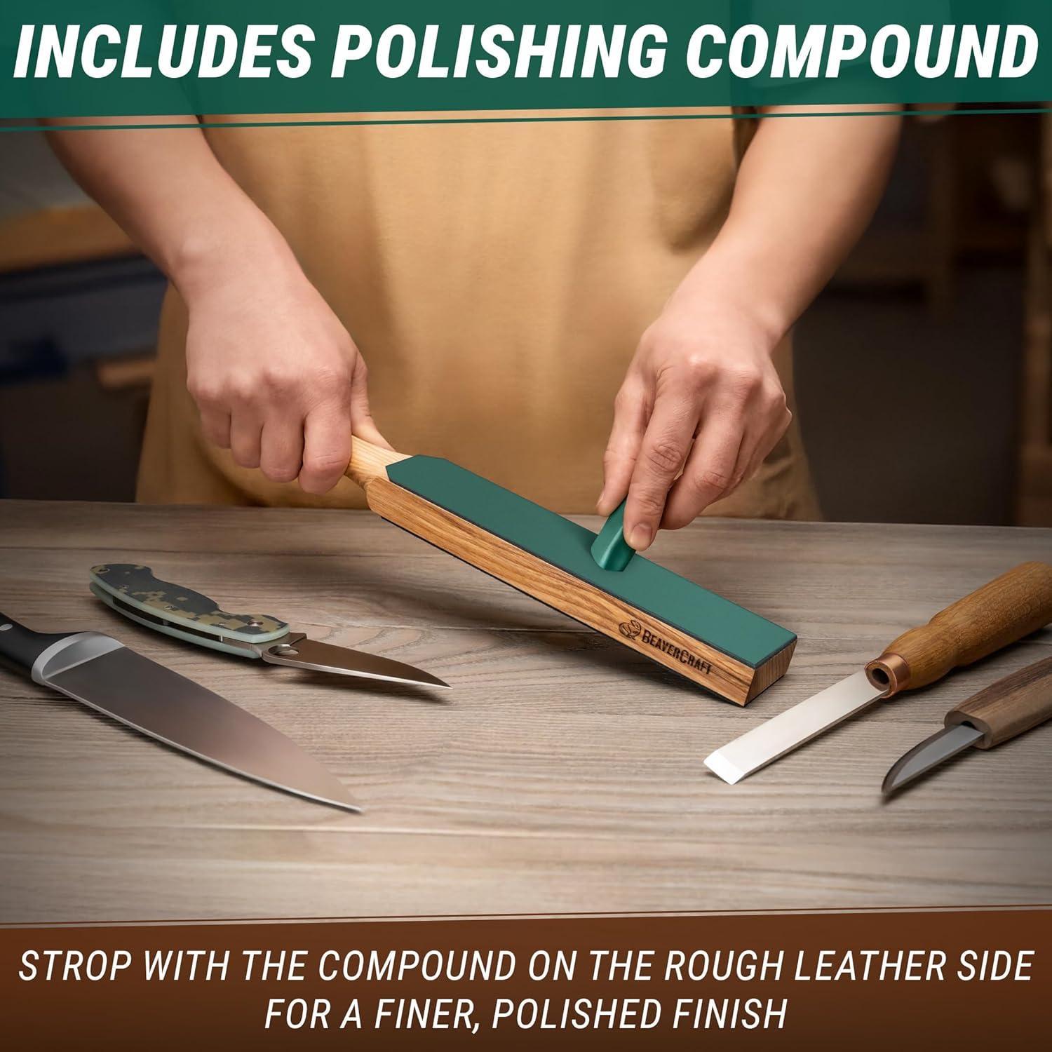 Kit de Afilado de Cuchillos BeaverCraft LS4P1 con Compuesto