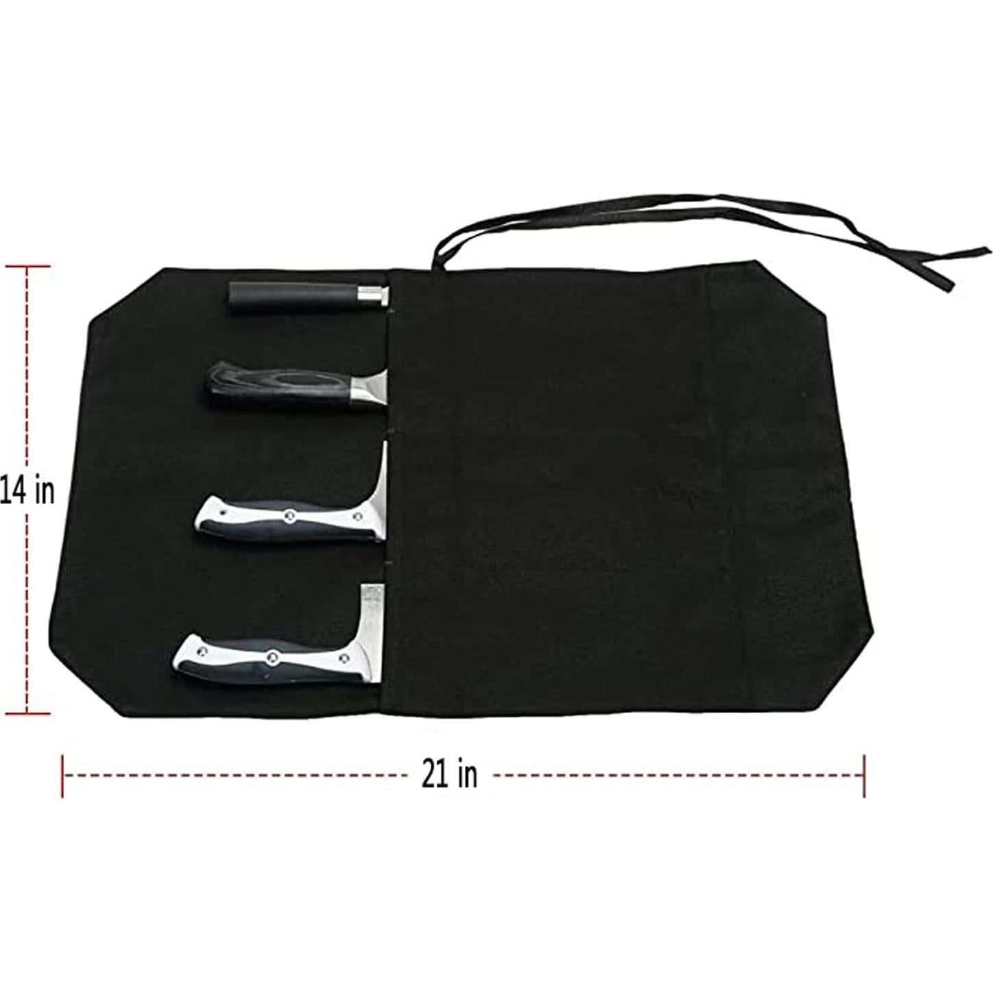 Bolsa de Cuchillos de Chef HERSENT Negra 4 Compartimentos