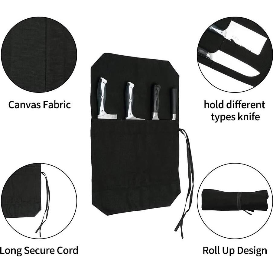 Bolsa de Cuchillos de Chef HERSENT Negra 4 Compartimentos