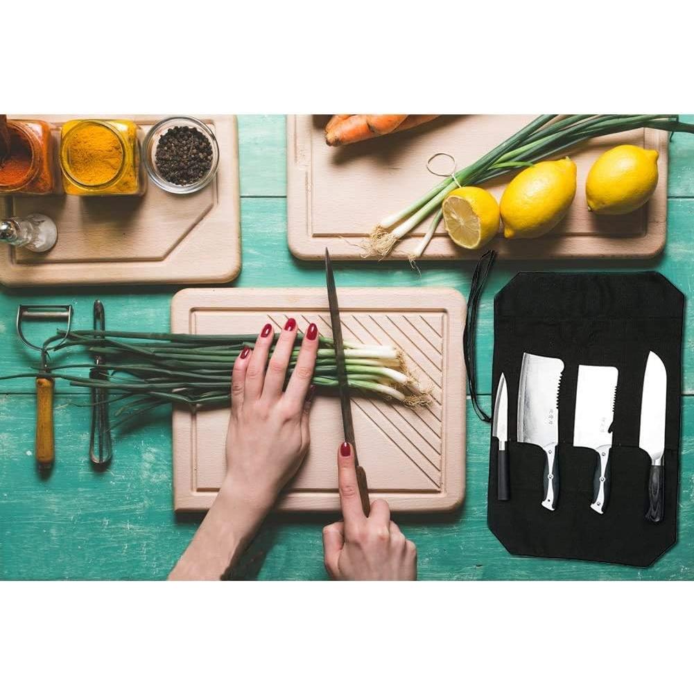 Bolsa de Cuchillos de Chef HERSENT Negra 4 Compartimentos