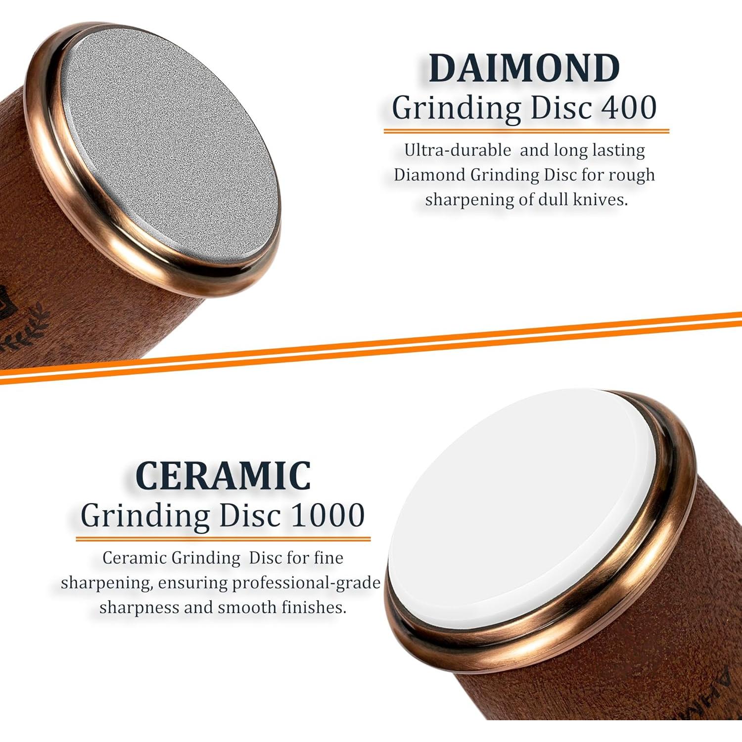 Afilador de Cuchillos AHMACO con Discos de Diamante y Cerámica