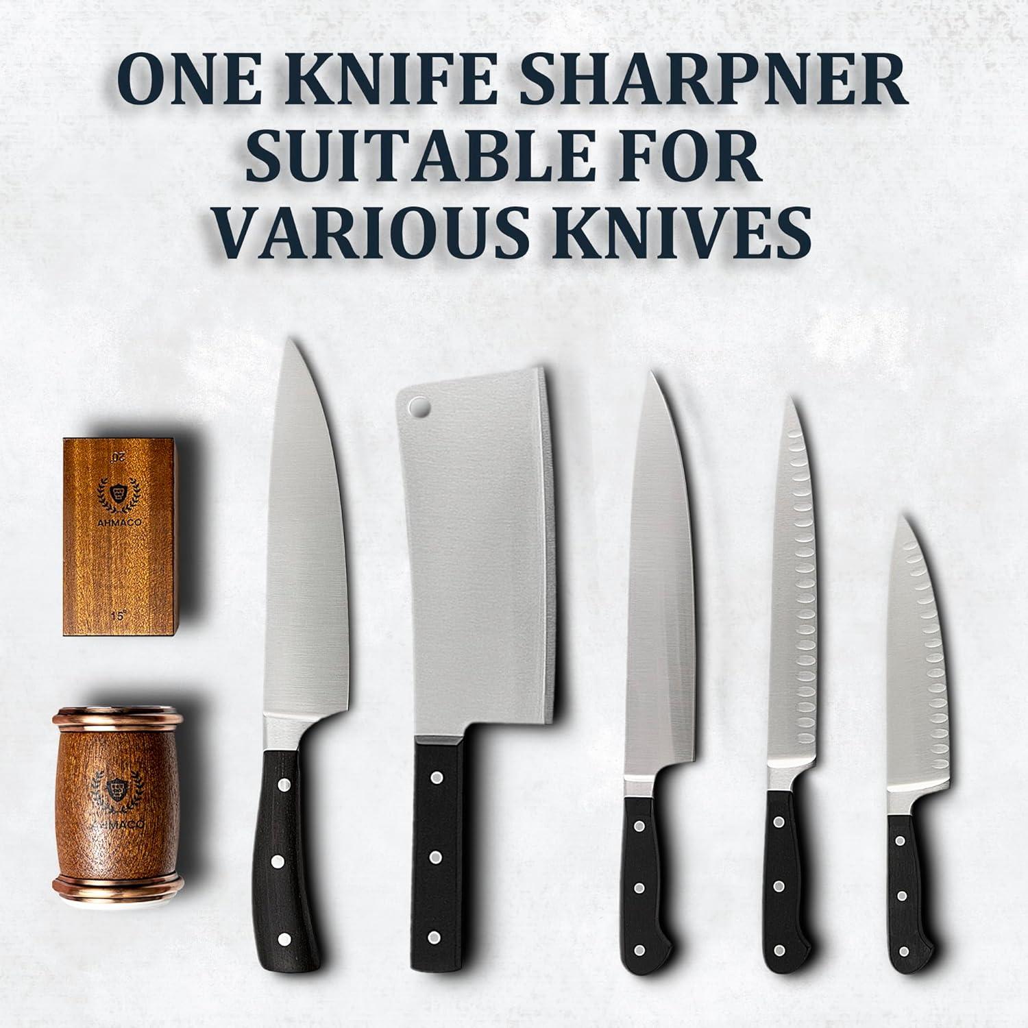 Afilador de Cuchillos AHMACO con Discos de Diamante y Cerámica