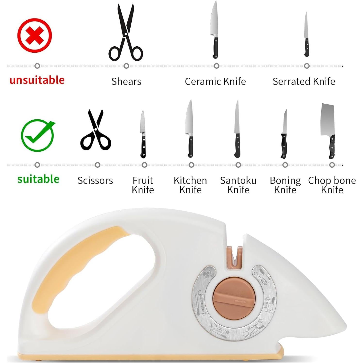 Afilador de cuchillos multifuncional para cocina 272g