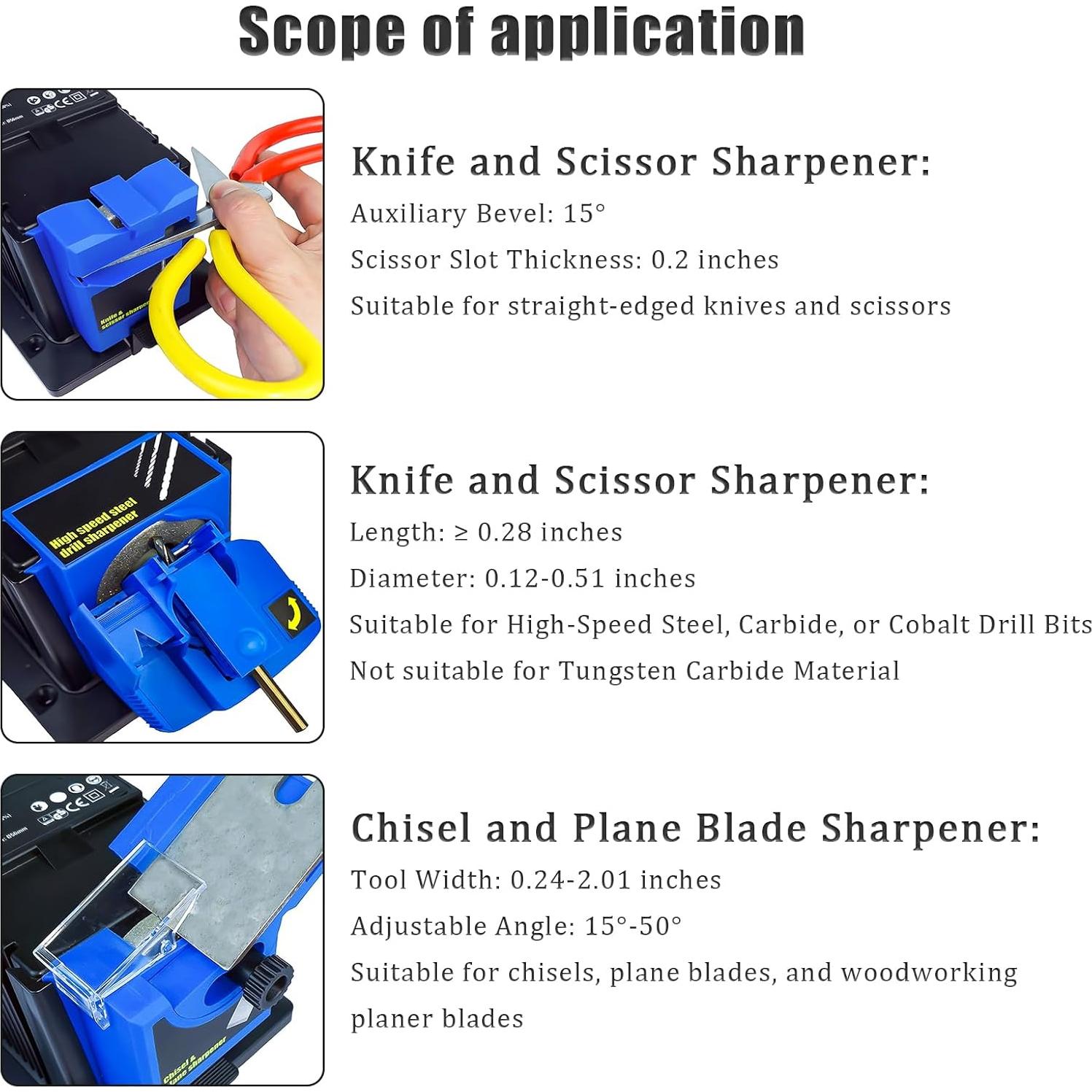 Afilador Eléctrico Multifuncional NAWESRVA 96W 3 en 1