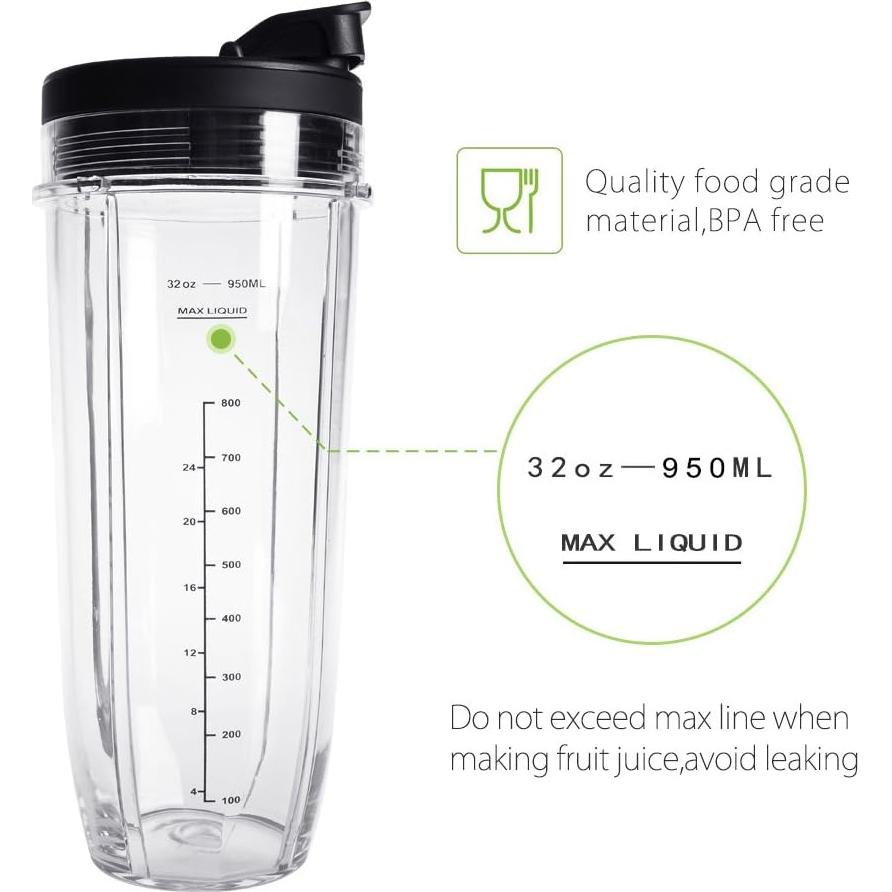 Tazas de Repuesto Ninja 32oz con Tapas Sip & Seal