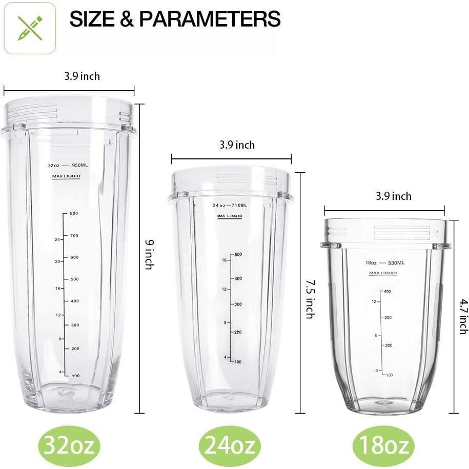 Tazas de Repuesto Ninja 32oz con Tapas Sip & Seal