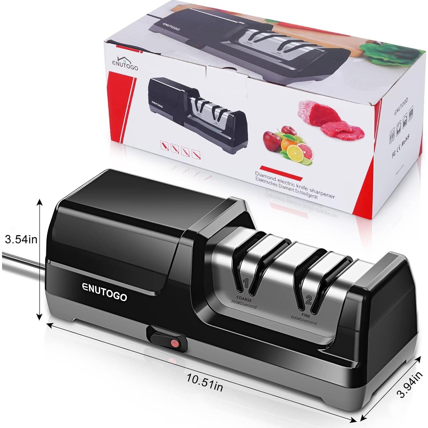 Afilador de cuchillos eléctrico Enutogo TG2201 2 etapas 1.22 kg