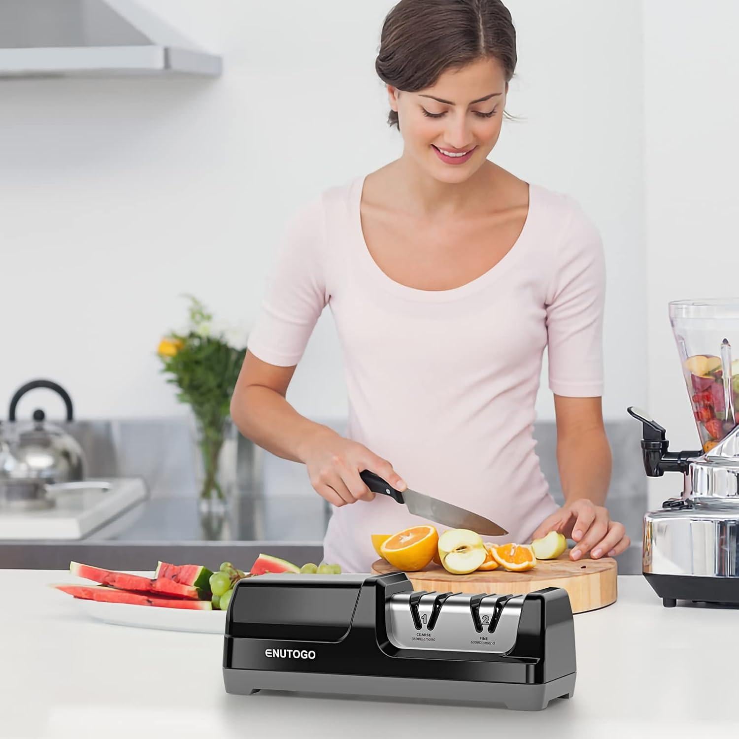 Afilador de cuchillos eléctrico Enutogo TG2201 2 etapas 1.22 kg