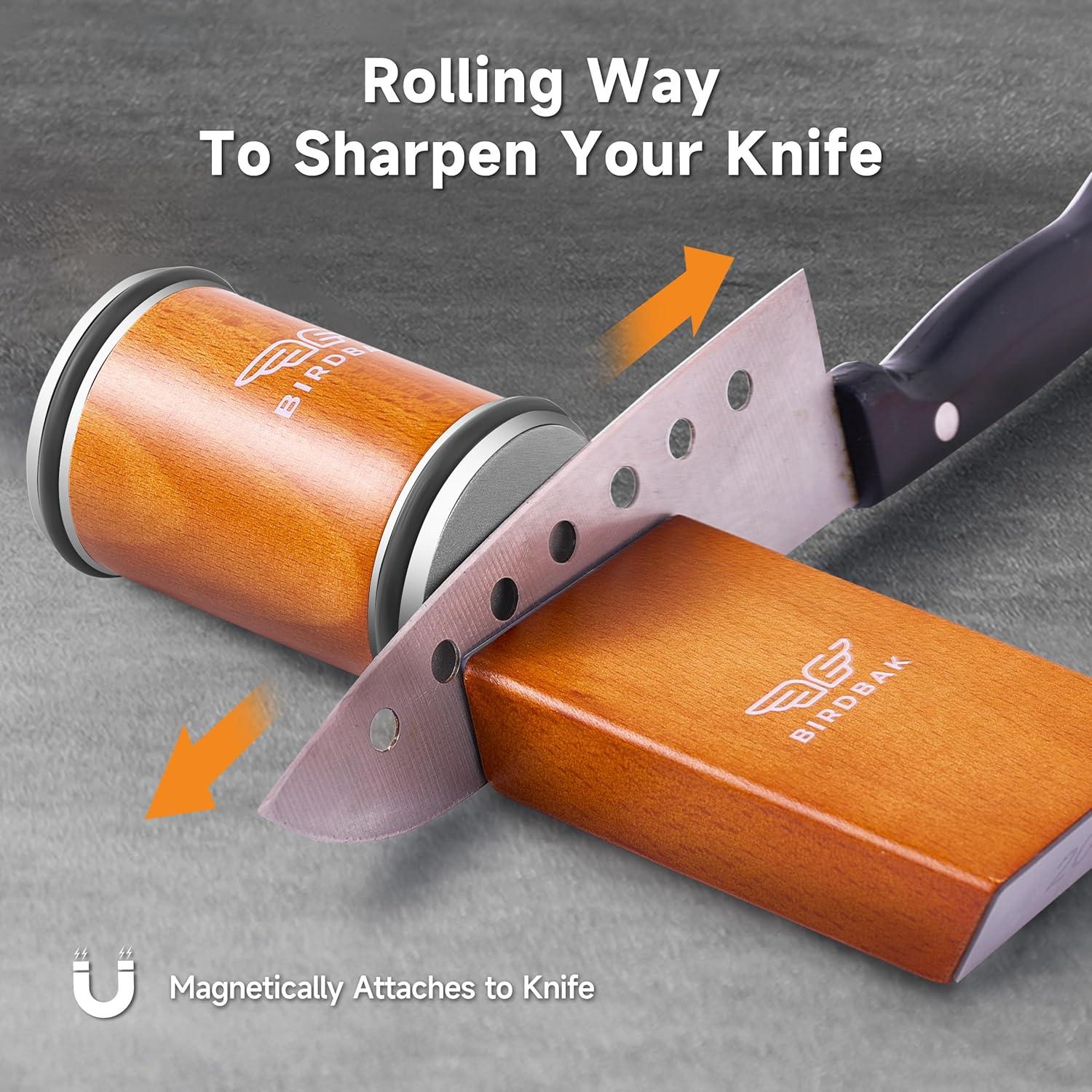 Afilador de Cuchillos BIRDBAK Premium con Diamante y Cerámica