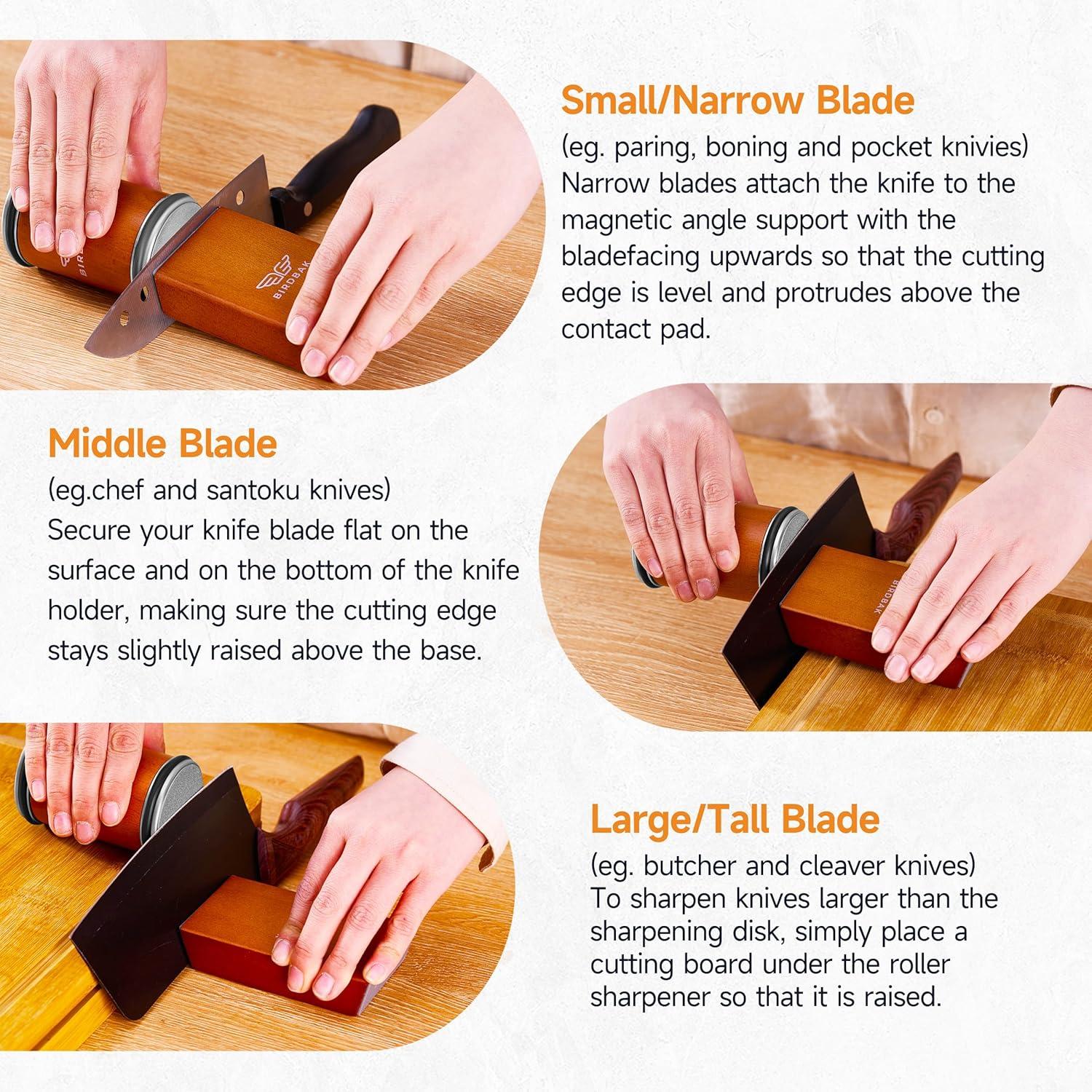 Afilador de Cuchillos BIRDBAK Premium con Diamante y Cerámica