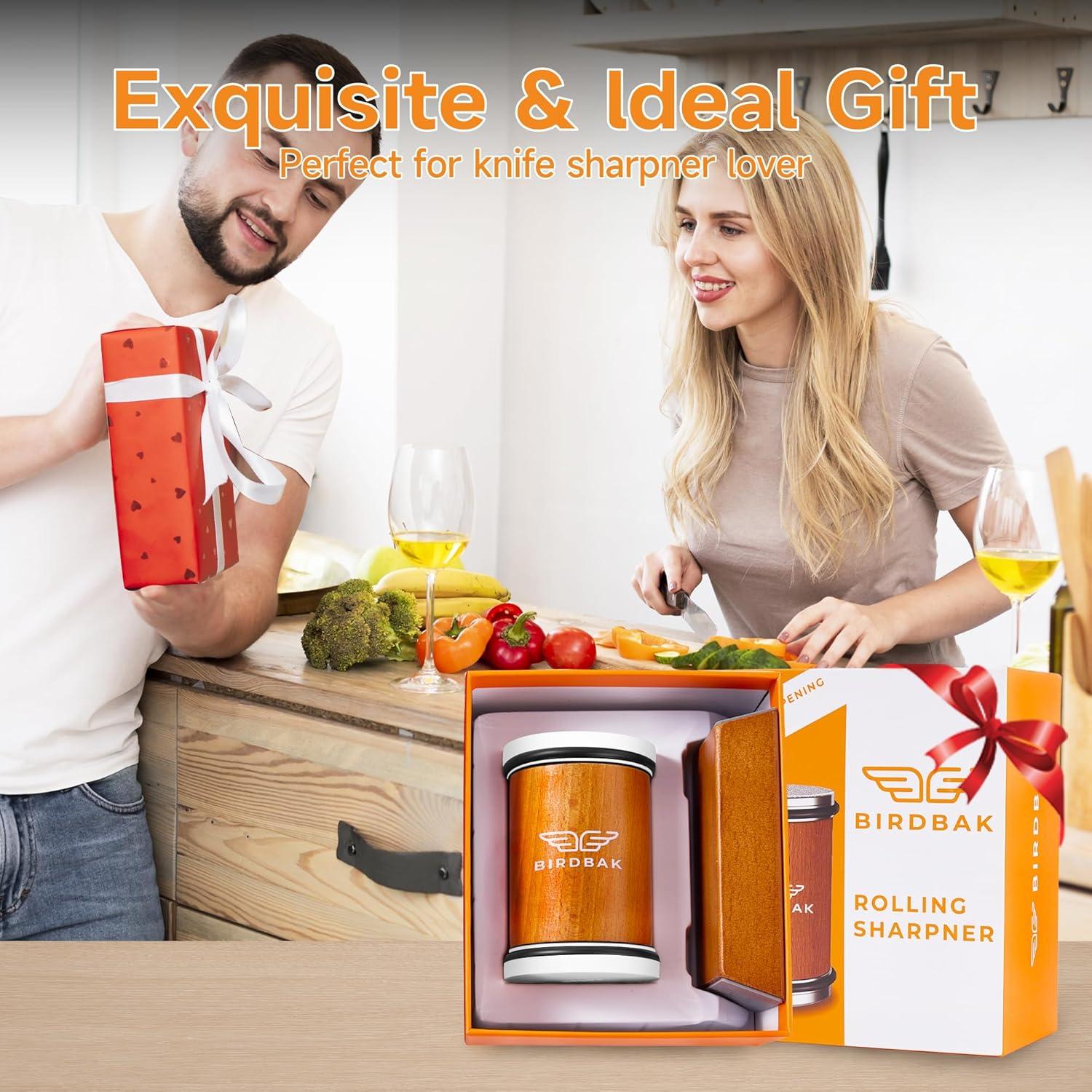 Afilador de Cuchillos BIRDBAK Premium con Diamante y Cerámica