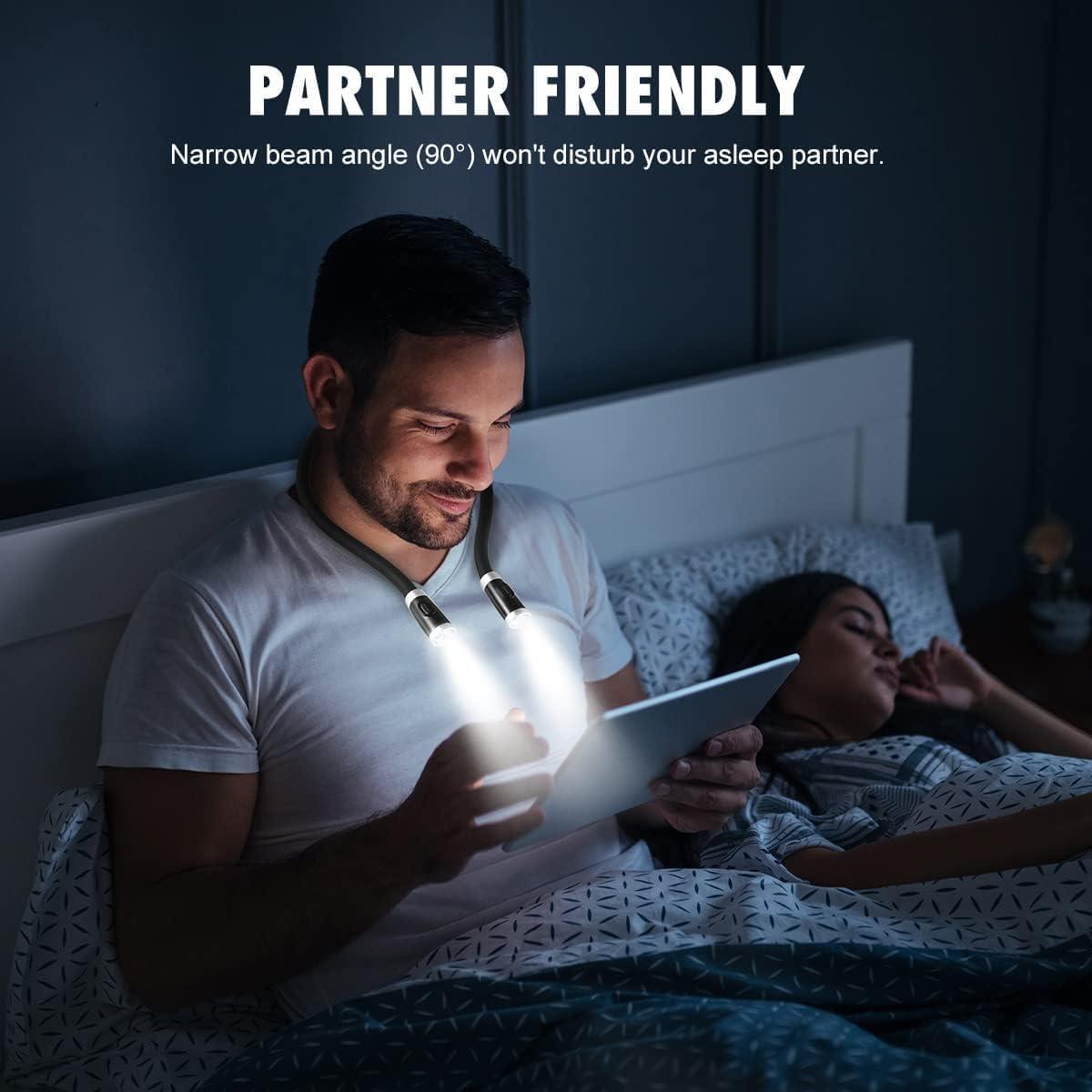 Luz de Lectura LEDGLE para el Cuello 3 Temperaturas 6 Brillos