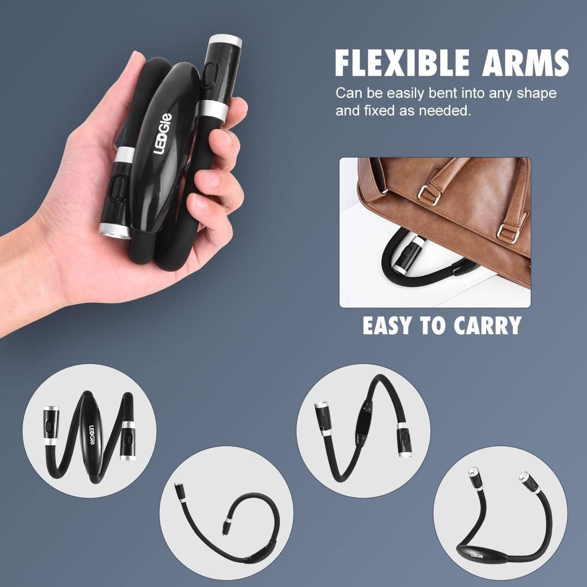 Luz de Lectura LEDGLE para el Cuello 3 Temperaturas 6 Brillos