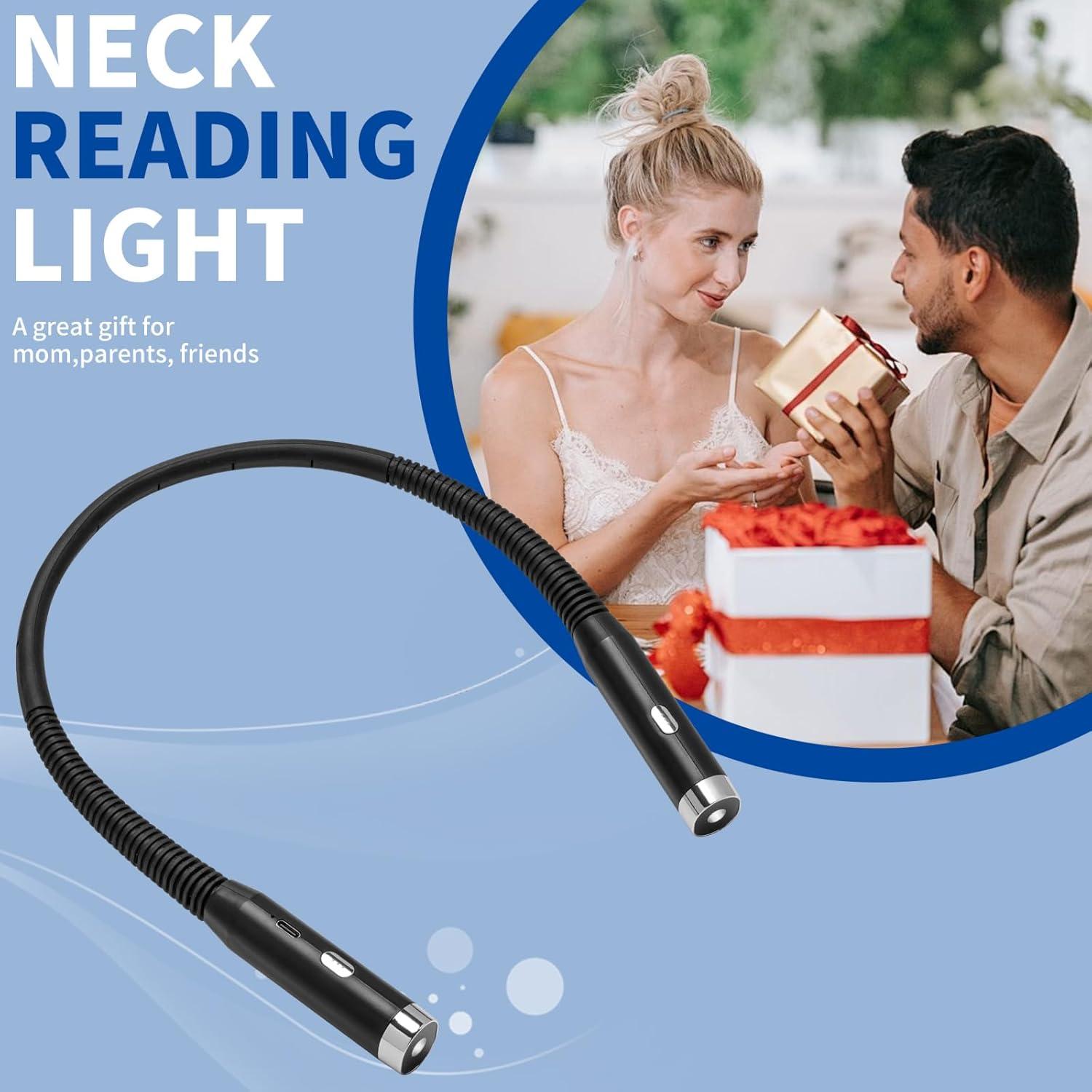 Luz de lectura LED recargable HHUWRUL F4, 3 niveles de brillo