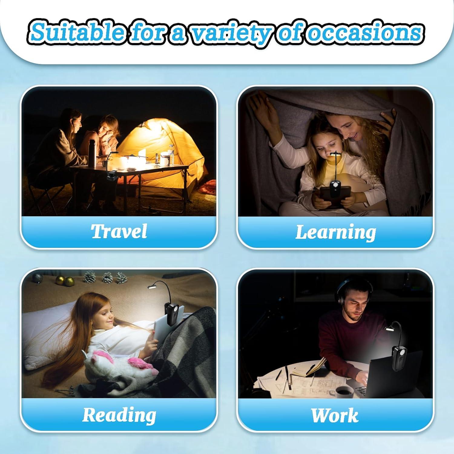 Luz de lectura recargable Nemlistey con 3 temperaturas