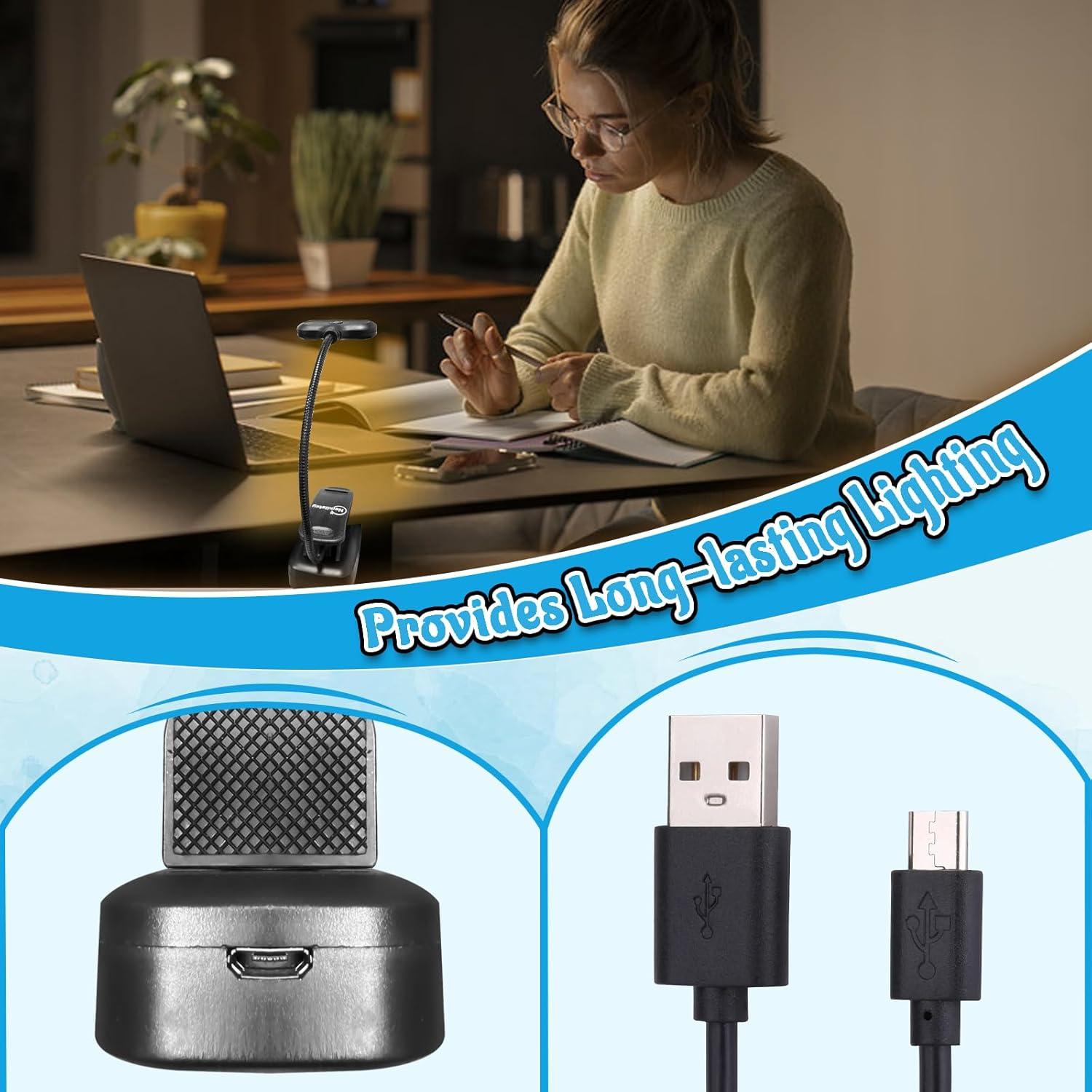 Luz de lectura recargable Nemlistey con 3 temperaturas