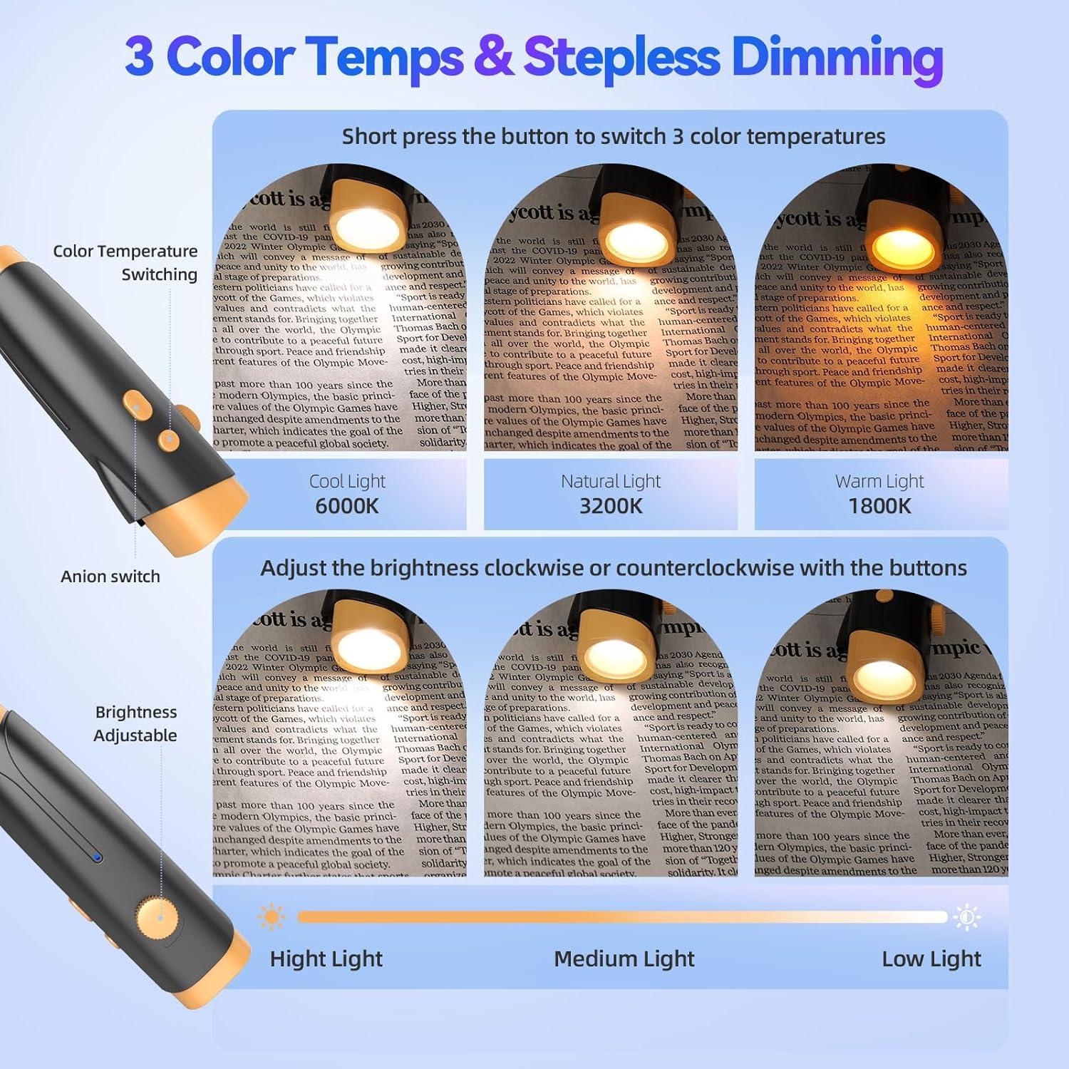 Luz de Cuello LED Conlason Recargable 3 Colores Flexible