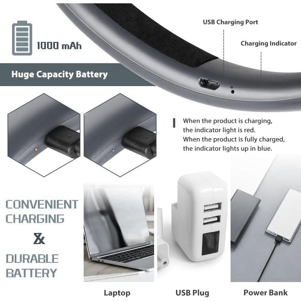 Luz de Lectura Flexible Aiolekup, 3 Colores, 3 Brillos, Recargable