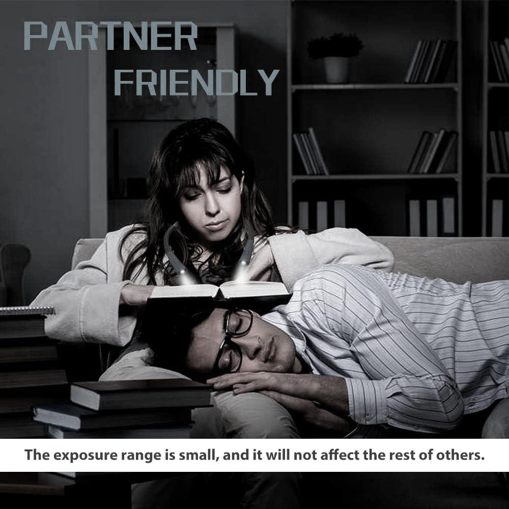 Luz de Lectura Flexible Aiolekup, 3 Colores, 3 Brillos, Recargable