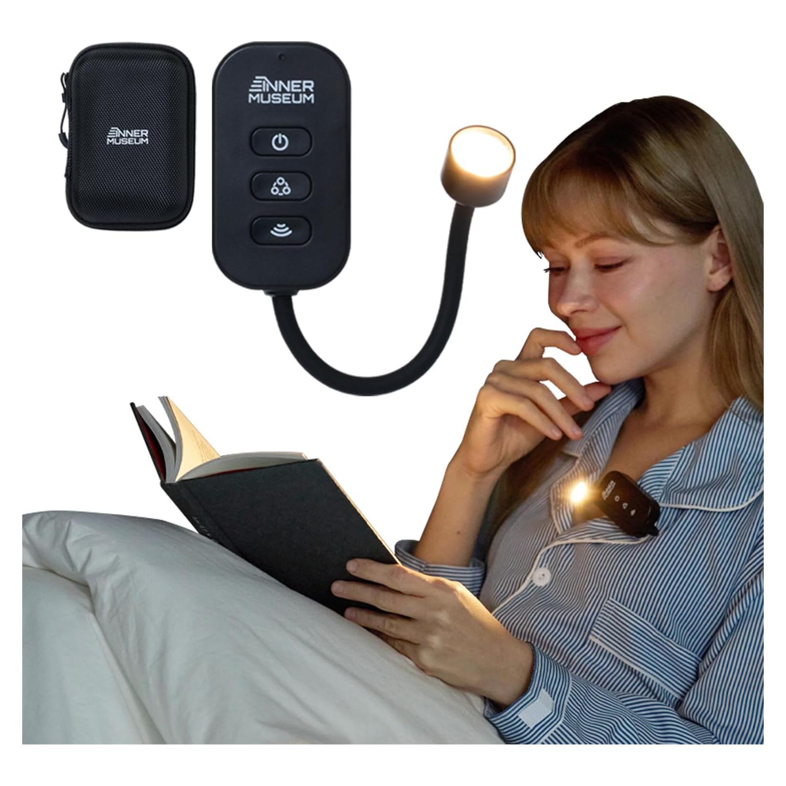 Luz de Libro LED Recargable INNER MUSEUM con Clip y Estuche