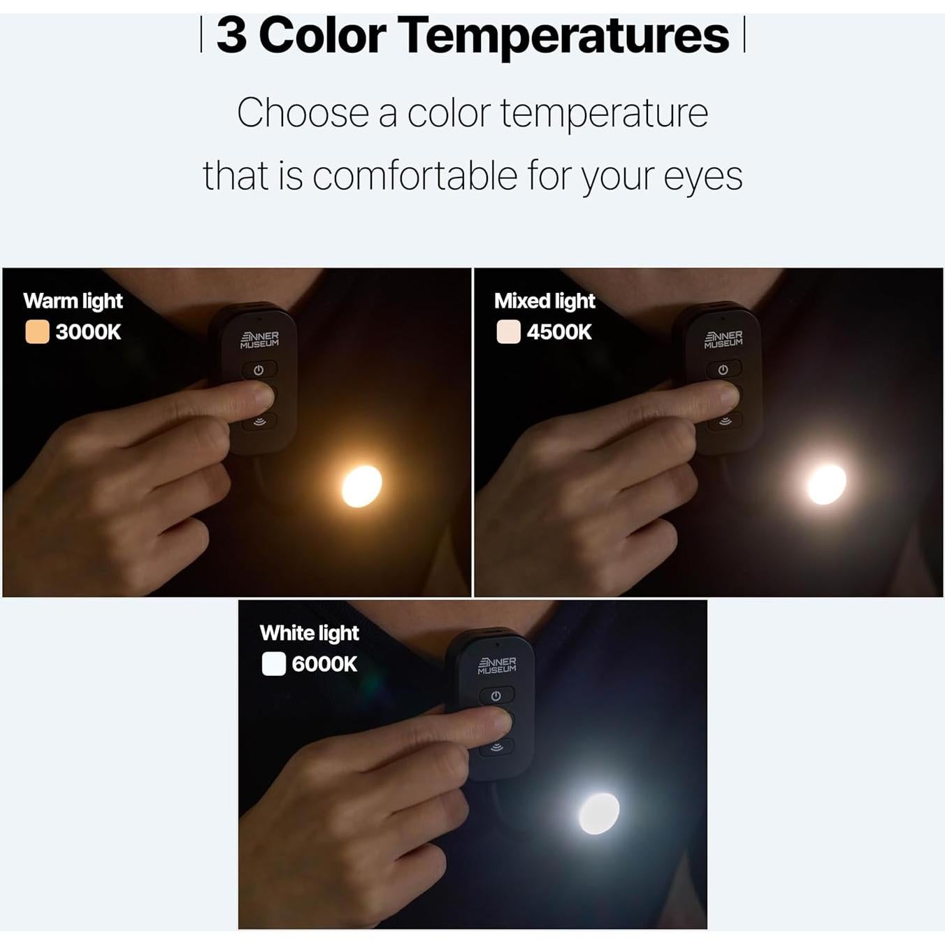 Luz de Libro LED Recargable INNER MUSEUM con Clip y Estuche