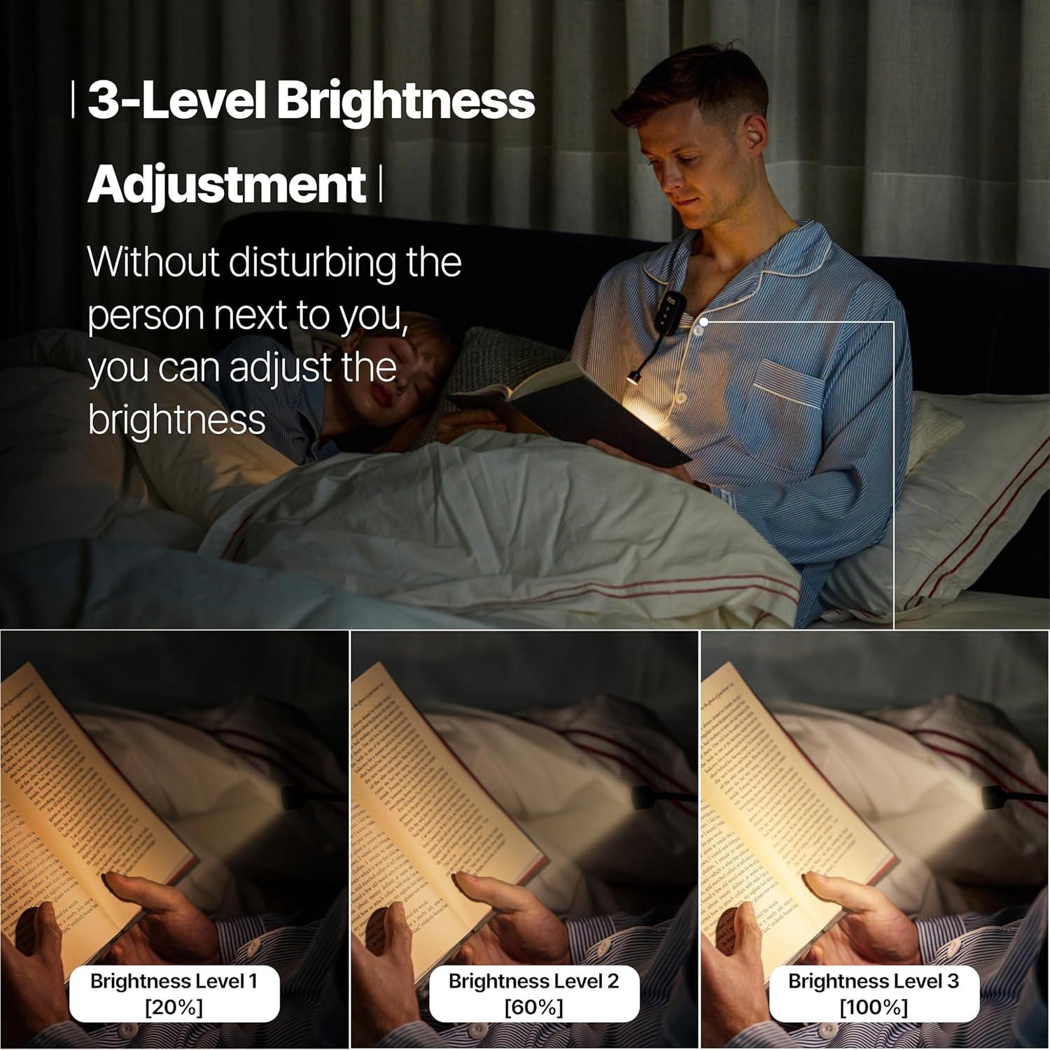 Luz de Libro LED Recargable INNER MUSEUM con Clip y Estuche