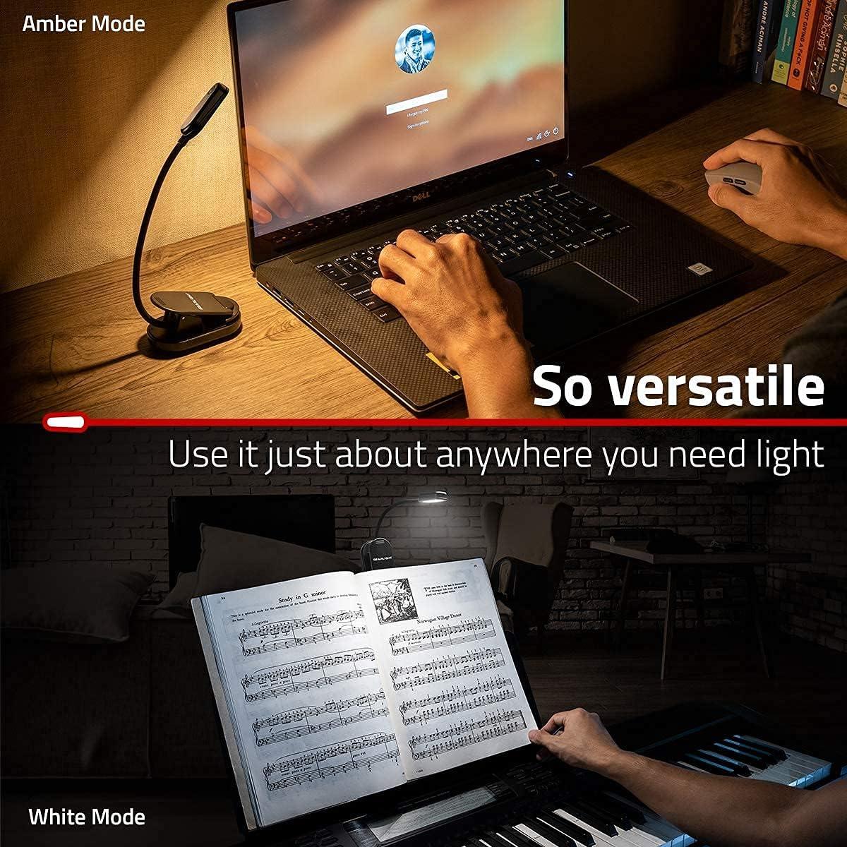 Luz de lectura recargable GearLight clip-on 2 unidades LED