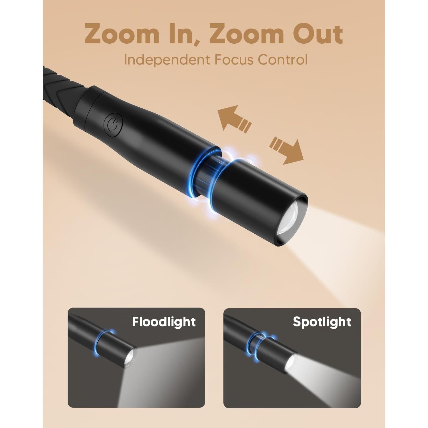 Luz de Cuello Recargable EastPin 2200mAh LED 85h