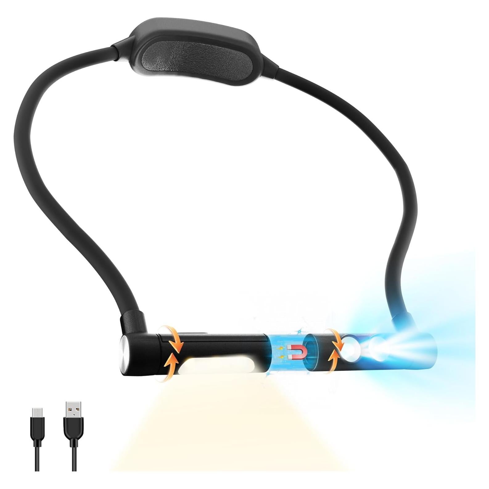 Luz de Lectura LED Recargable Kaulsoue 3 Colores 1800mAh