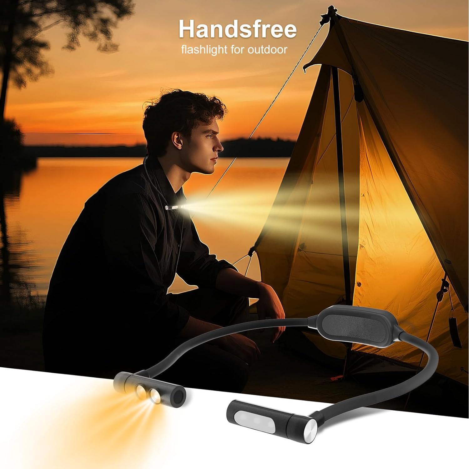 Luz de Lectura LED Recargable Kaulsoue 3 Colores 1800mAh