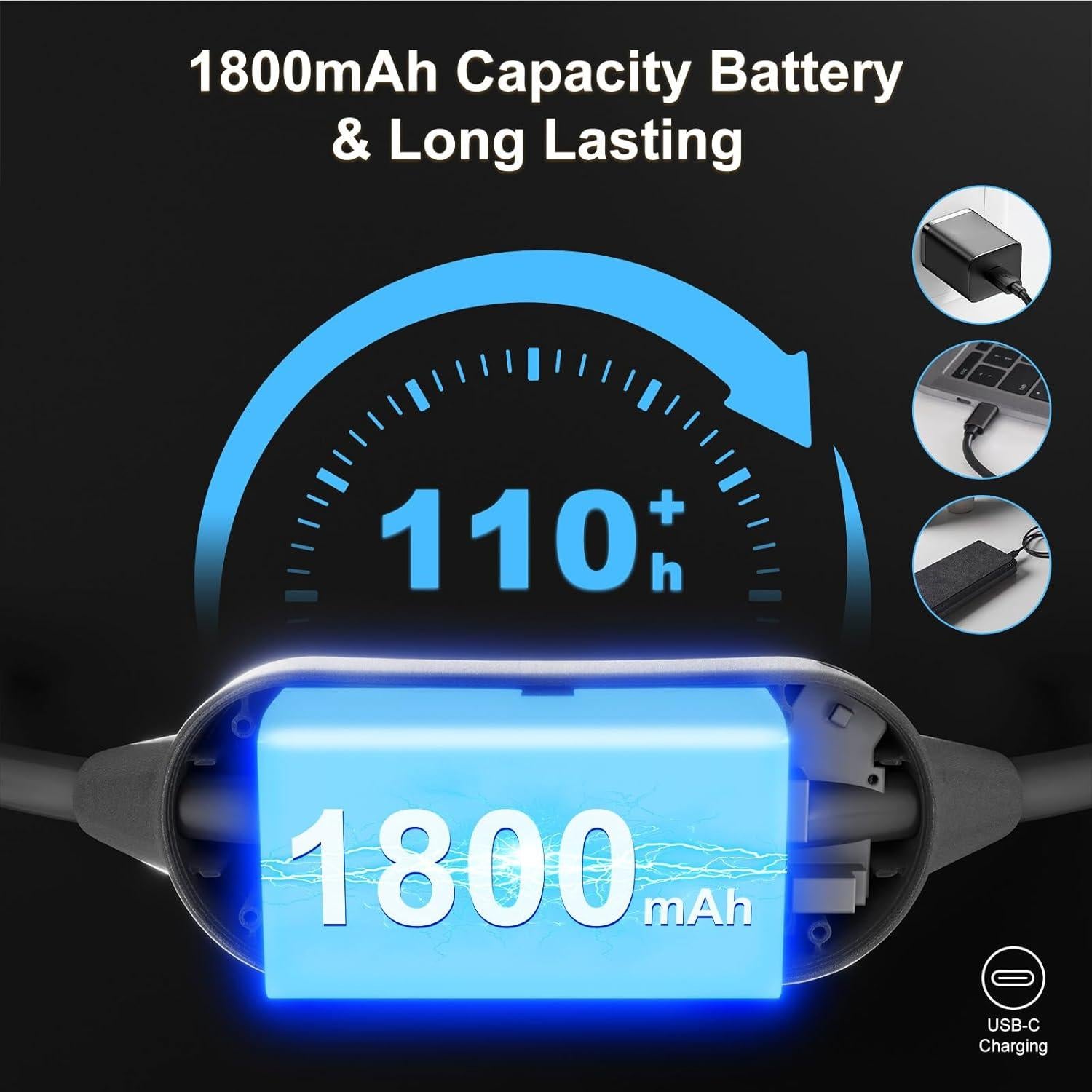 Luz de Lectura LED Recargable Kaulsoue 3 Colores 1800mAh