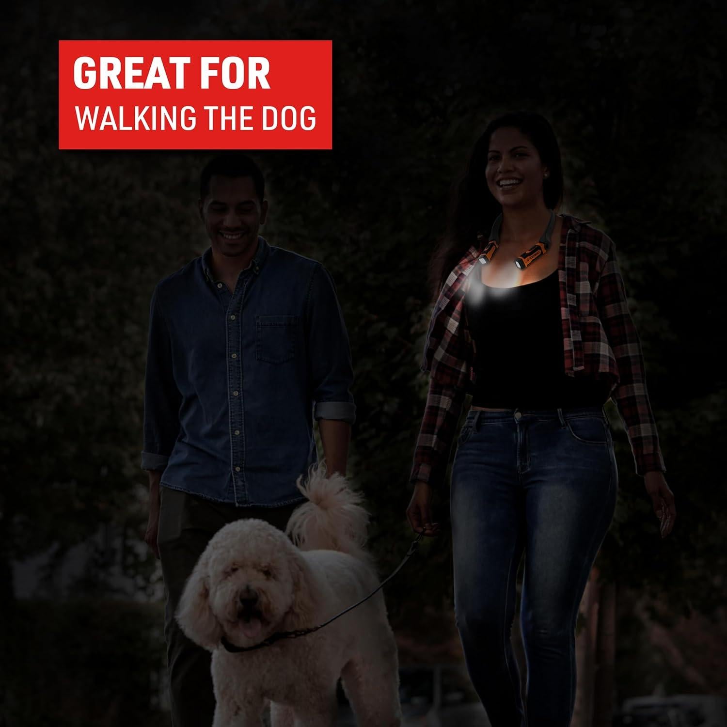 Luz de Cuello Recargable EZRED ANYWEAR 300 Lúmenes Naranja