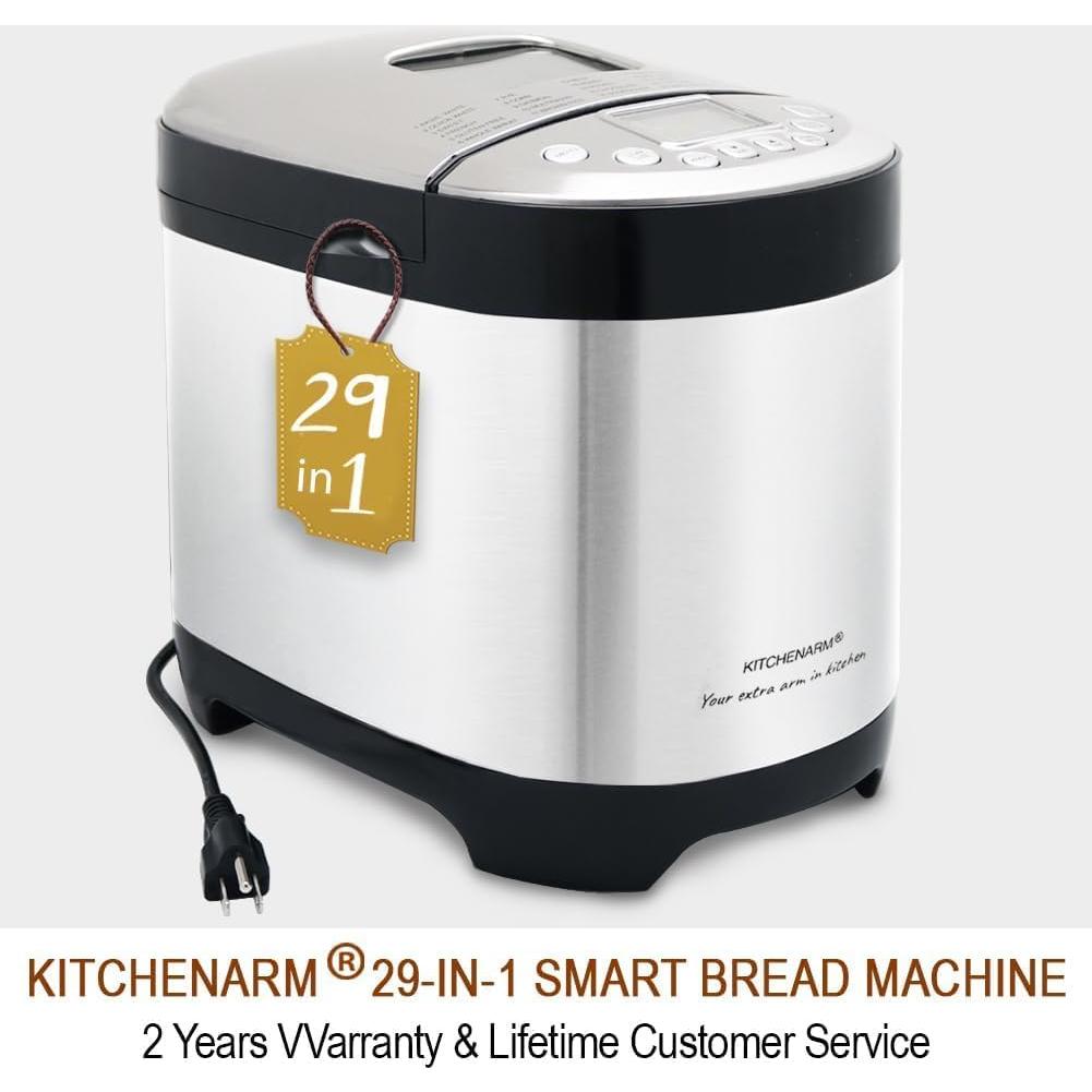 Panificadora KITCHENARM 29 Programas Acero Inoxidable 550W