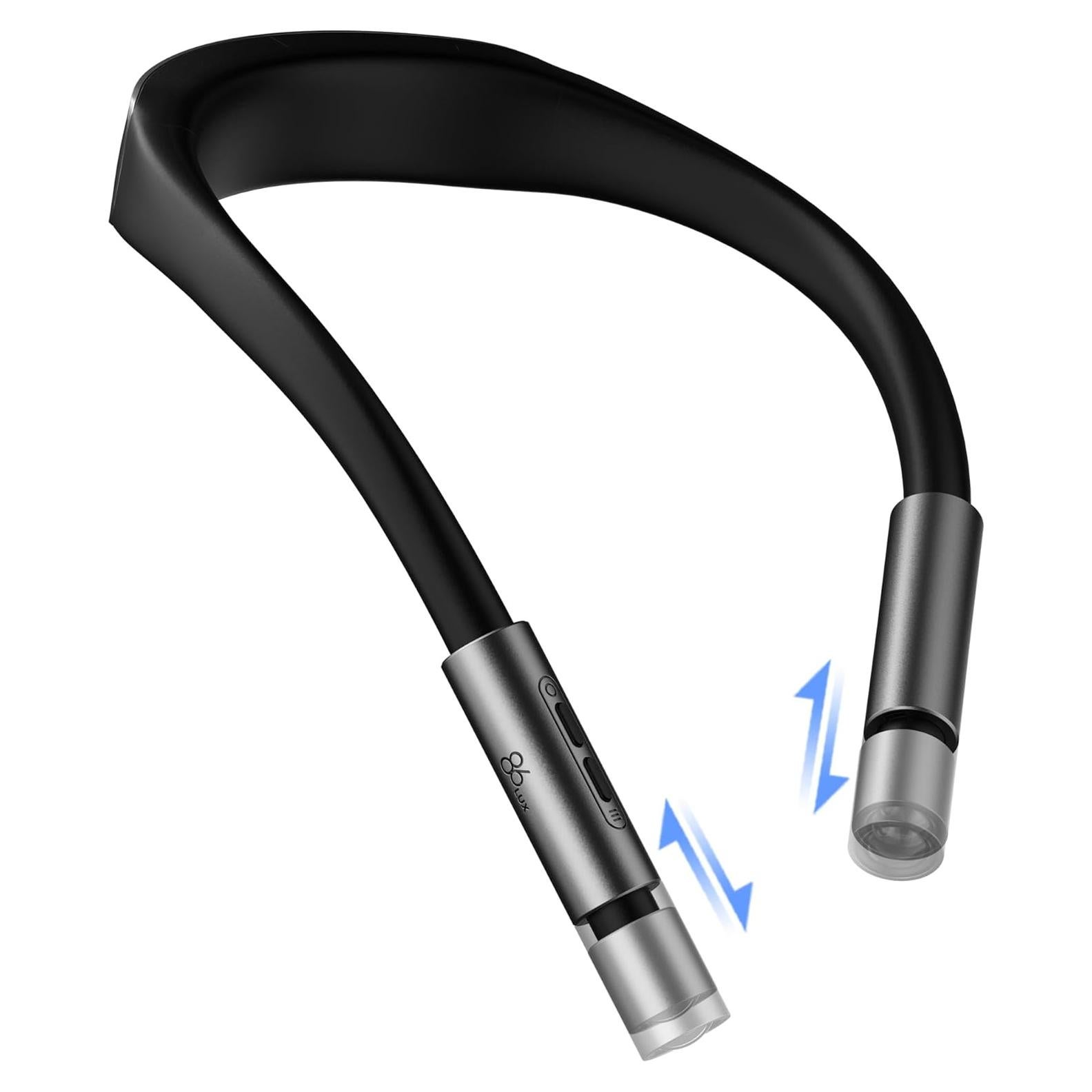 Luz de Lectura para Cuello 86lux, Recargable, 3 Colores, Brillo Ajustable