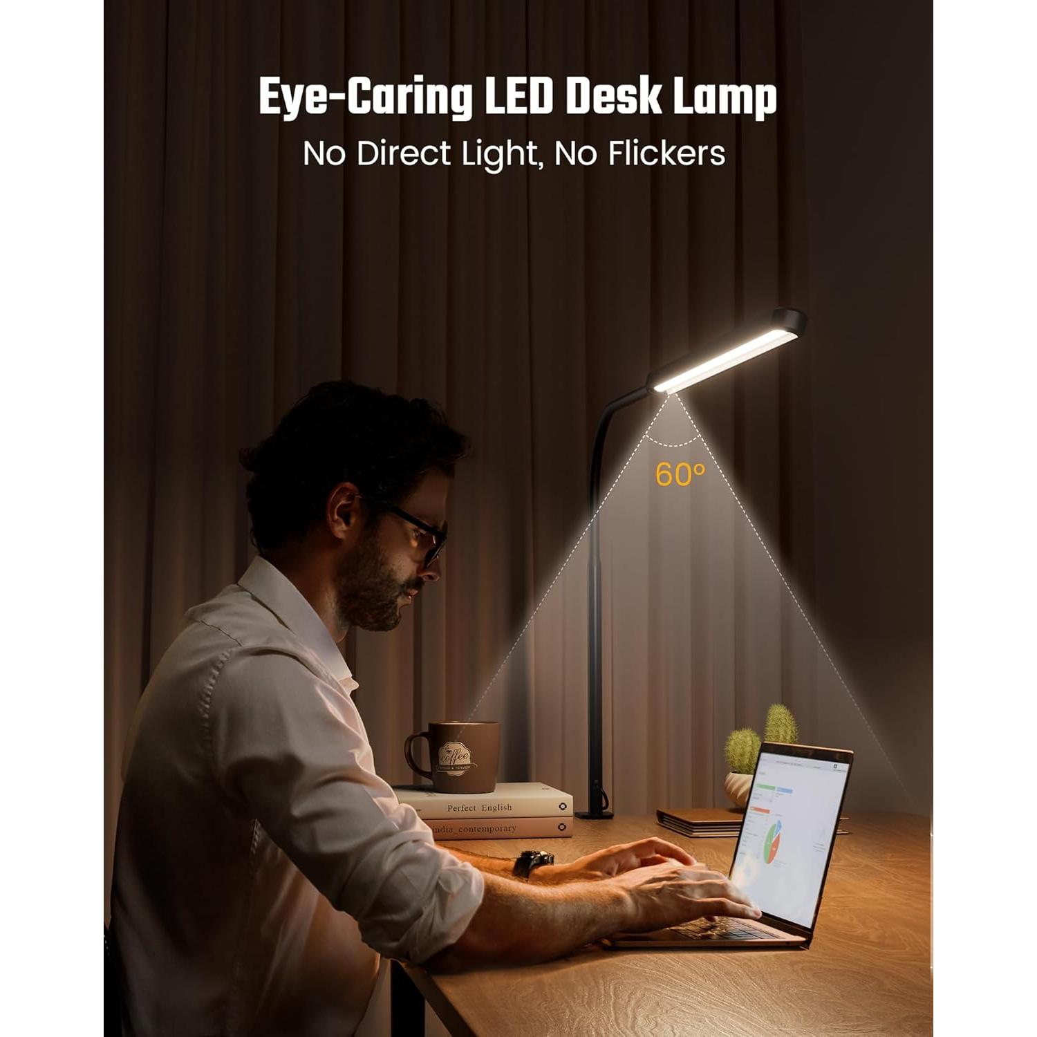 Lámpara de Escritorio LED SUPERDANNY con Brazo Flexible 360°