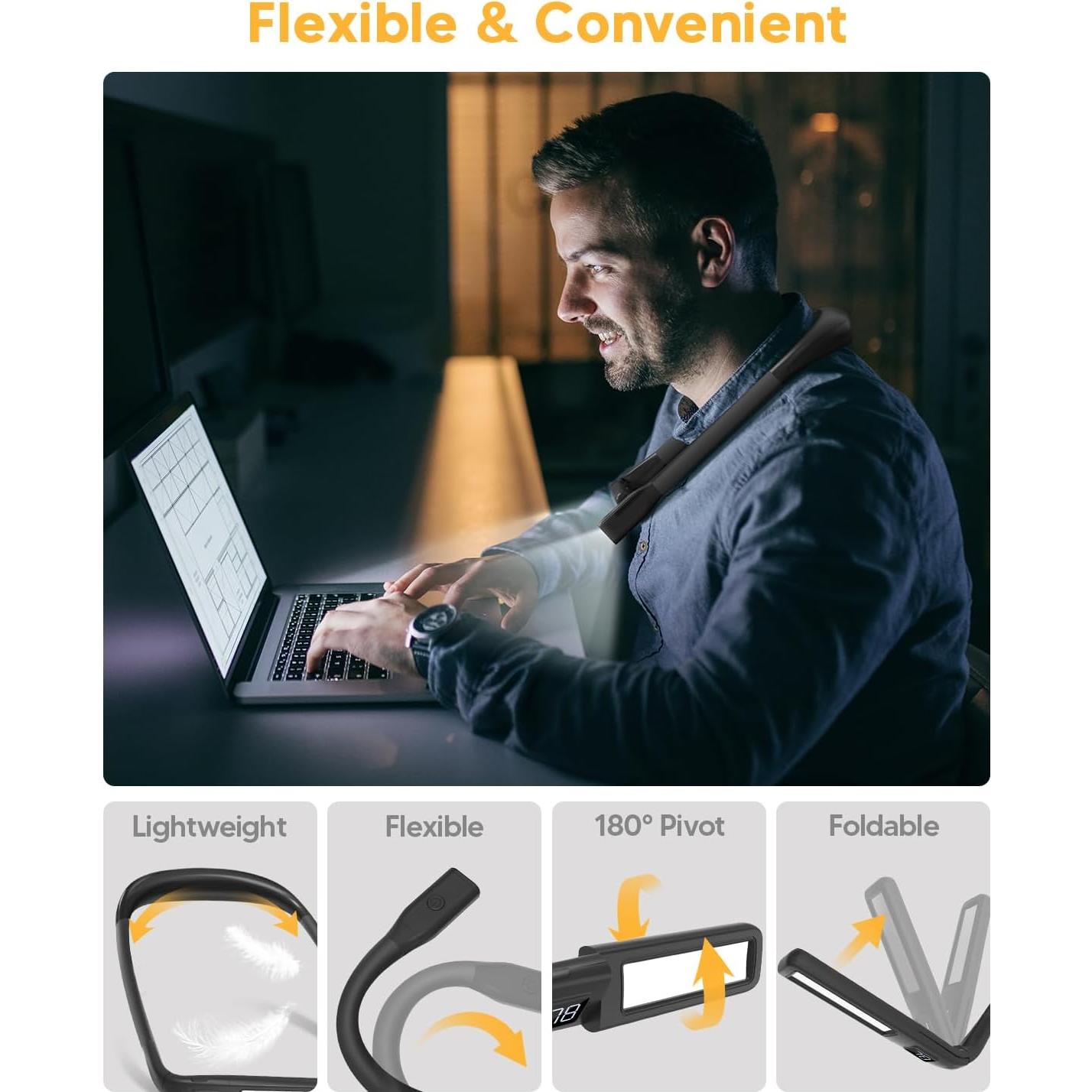 Luz de Lectura de Cuello EastPin GH-9 Recargable 80 Horas