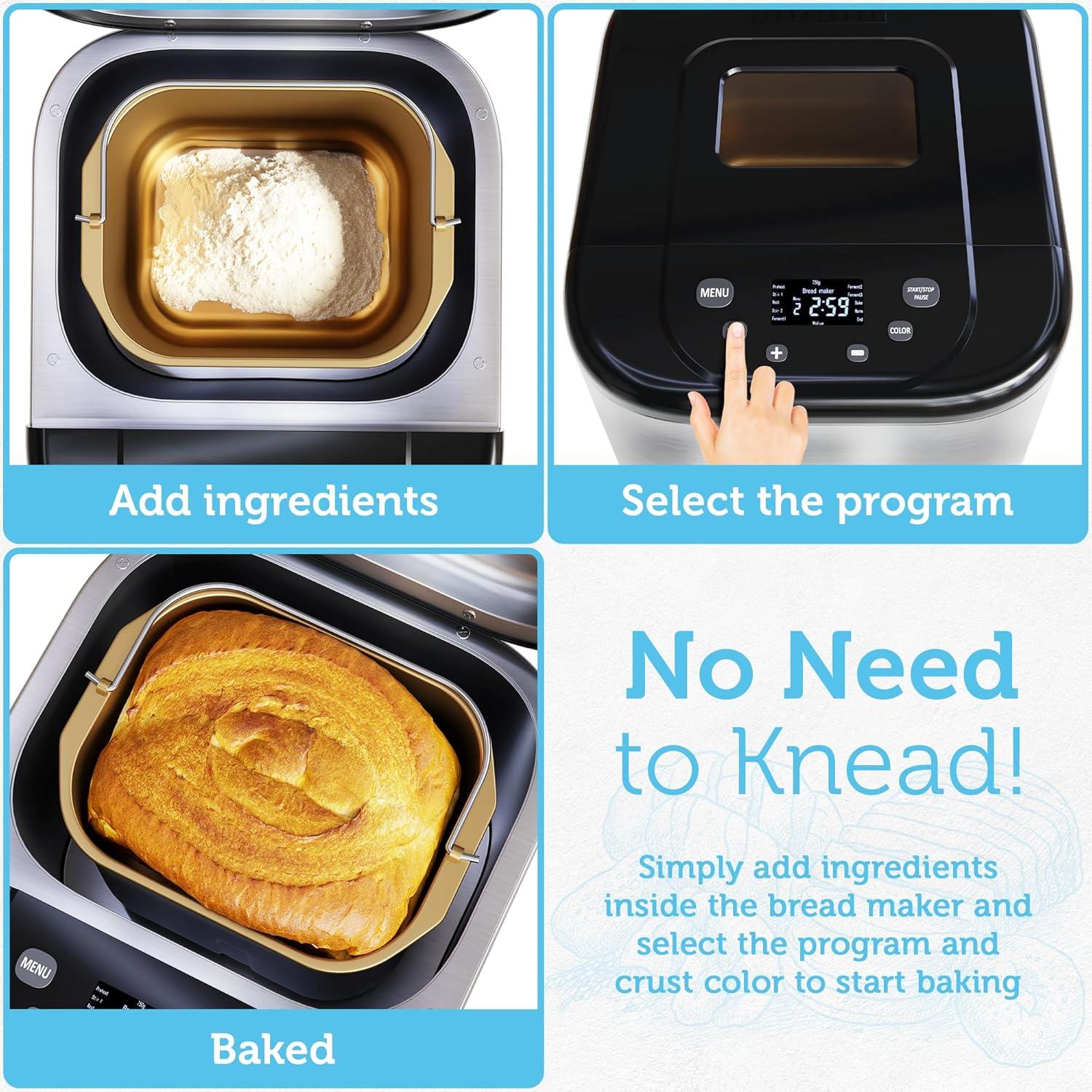 Máquina de Hacer Pan - MBF-004 - 15 Programas, 2lb