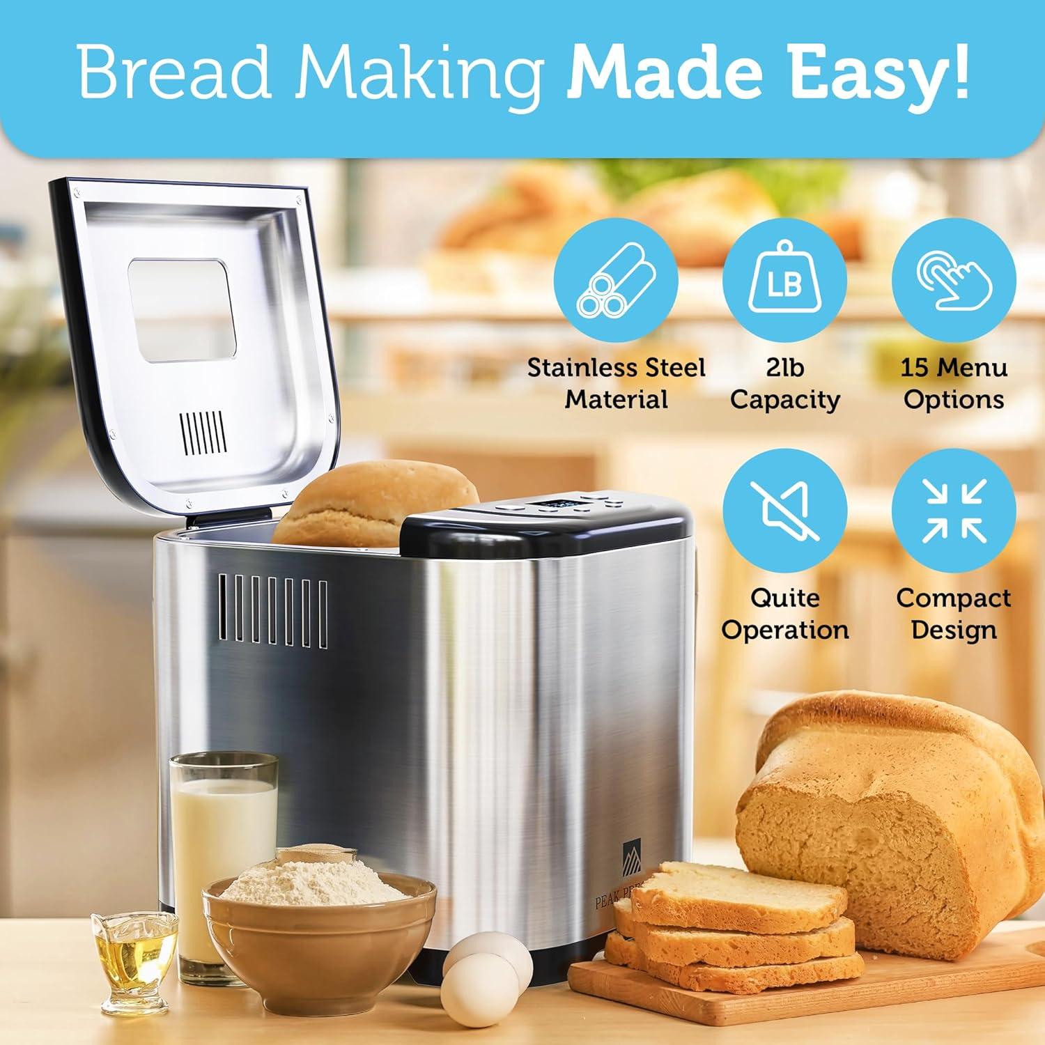 Máquina de Hacer Pan - MBF-004 - 15 Programas, 2lb