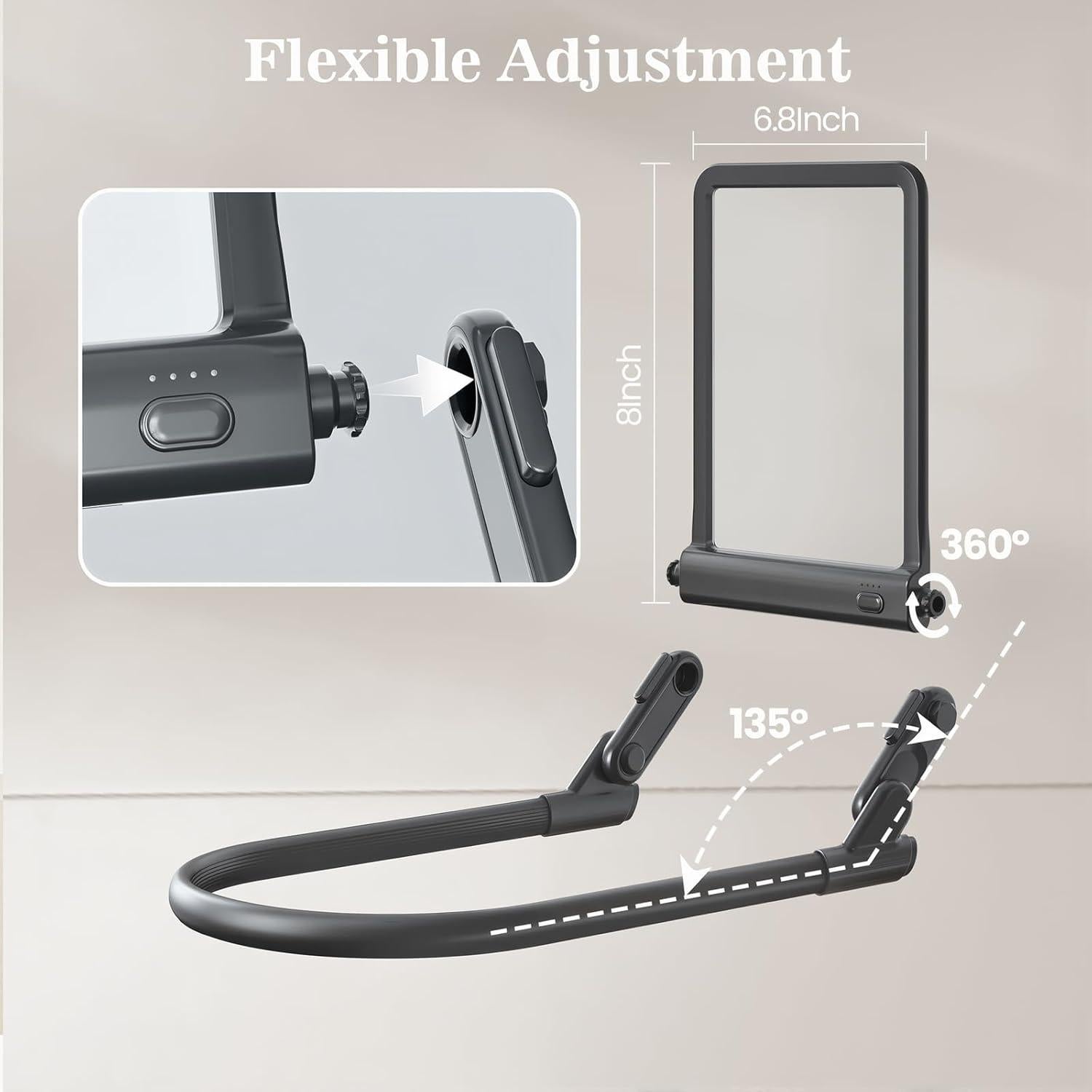 Lupa con Luz Manos Libres TonyEst 3X 16.5x11.9cm Negra