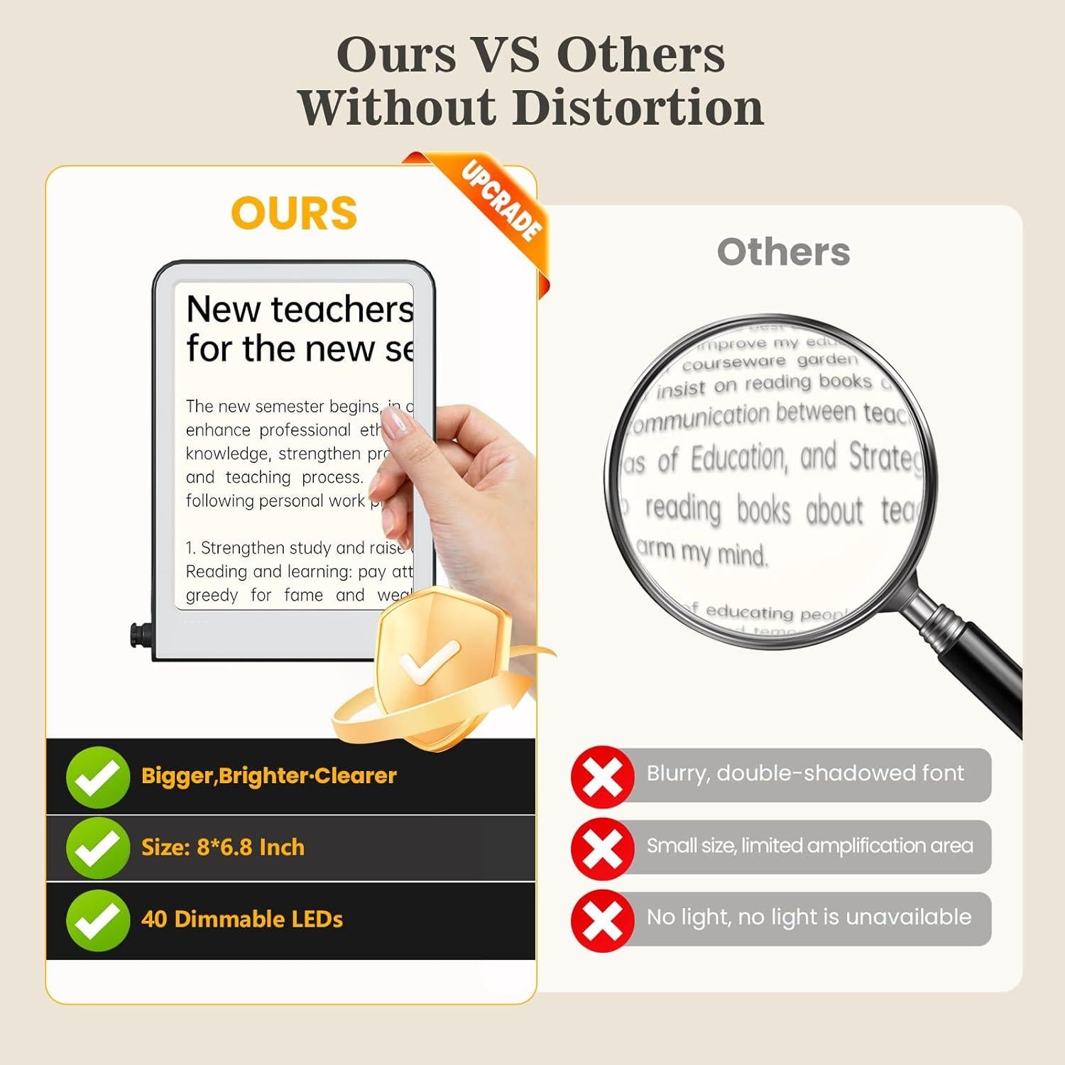 Lupa con Luz Manos Libres TonyEst 3X 16.5x11.9cm Negra