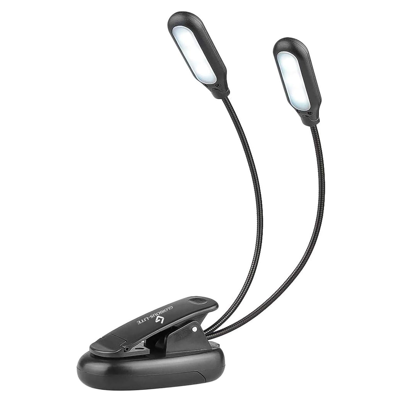 Luz de Libro Clip-on GLORIOUS-LITE 10 LED 3 Colores Ajustables
