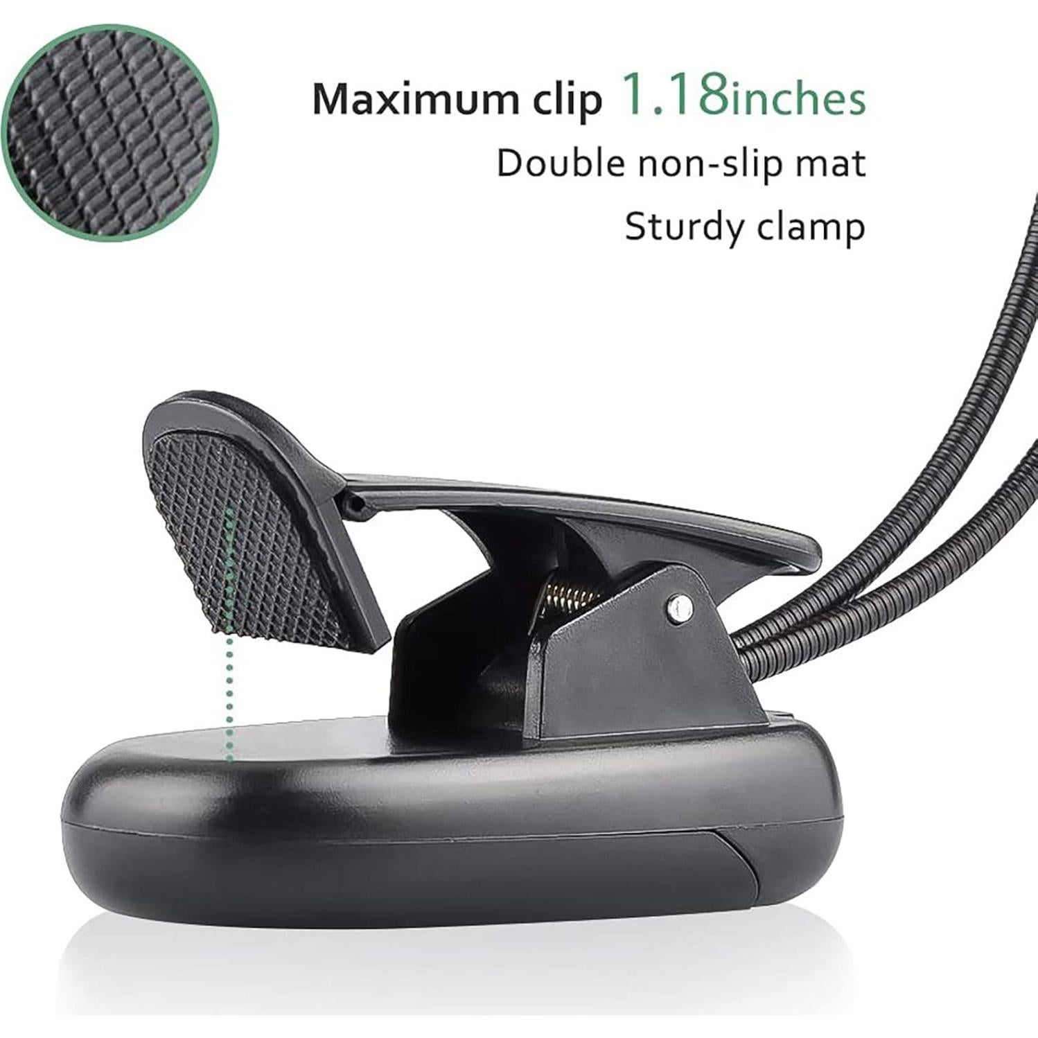 Luz de Libro Clip-on GLORIOUS-LITE 10 LED 3 Colores Ajustables