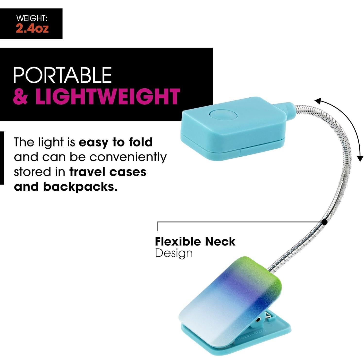 Luz LED de Lectura Clip ON WITHit Ombre - Portátil y Ligera