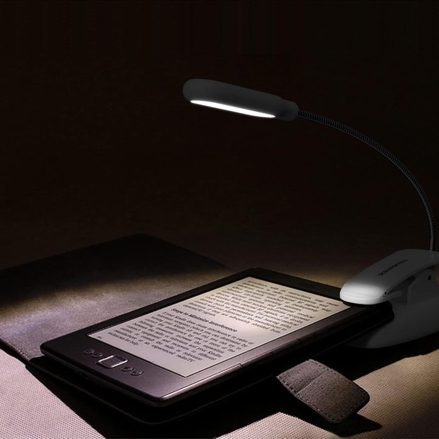 Luz de Libro Clip LEPOWER LED 5 Lúmenes Blanca Portátil