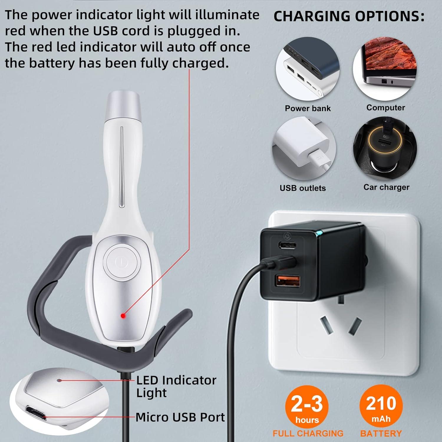 Luz de Lectura USB HONGUT Recargable 3 Niveles Brillo